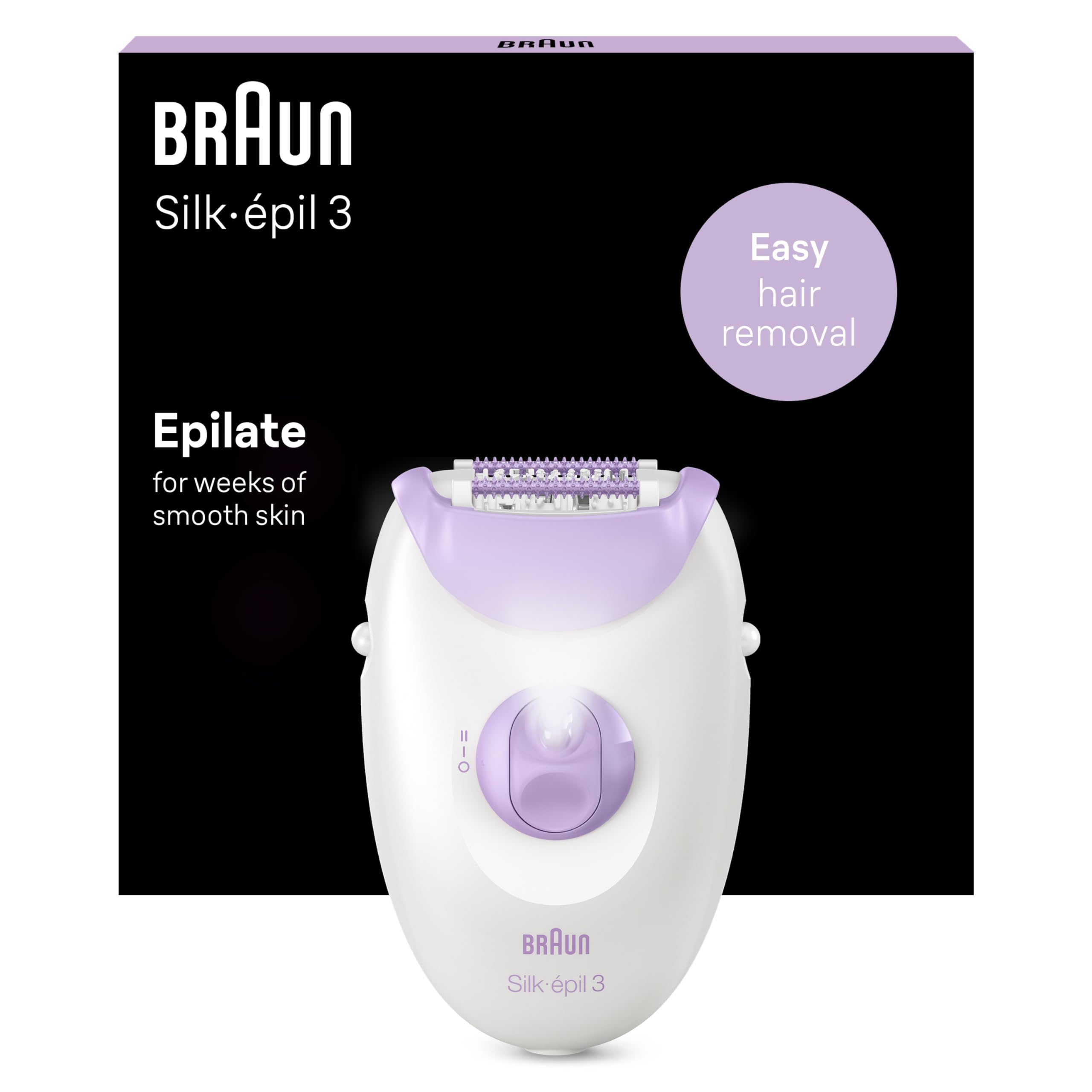 Silk-épil 3 Epilator for Women for Long-Lasting Hair Removal, 20 Tweezer System,