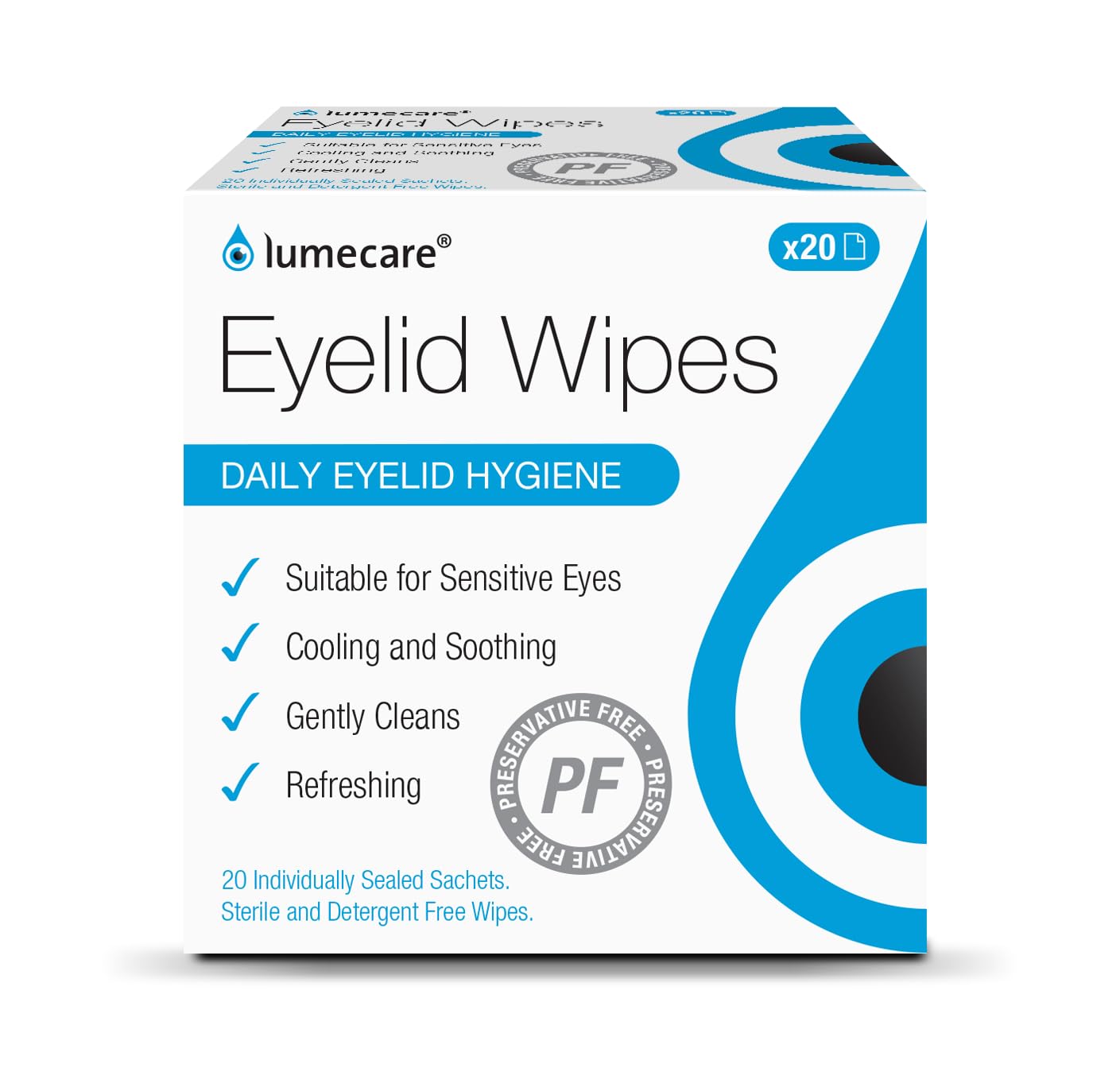 Eyelid Wipes 1 pack 20 wipes