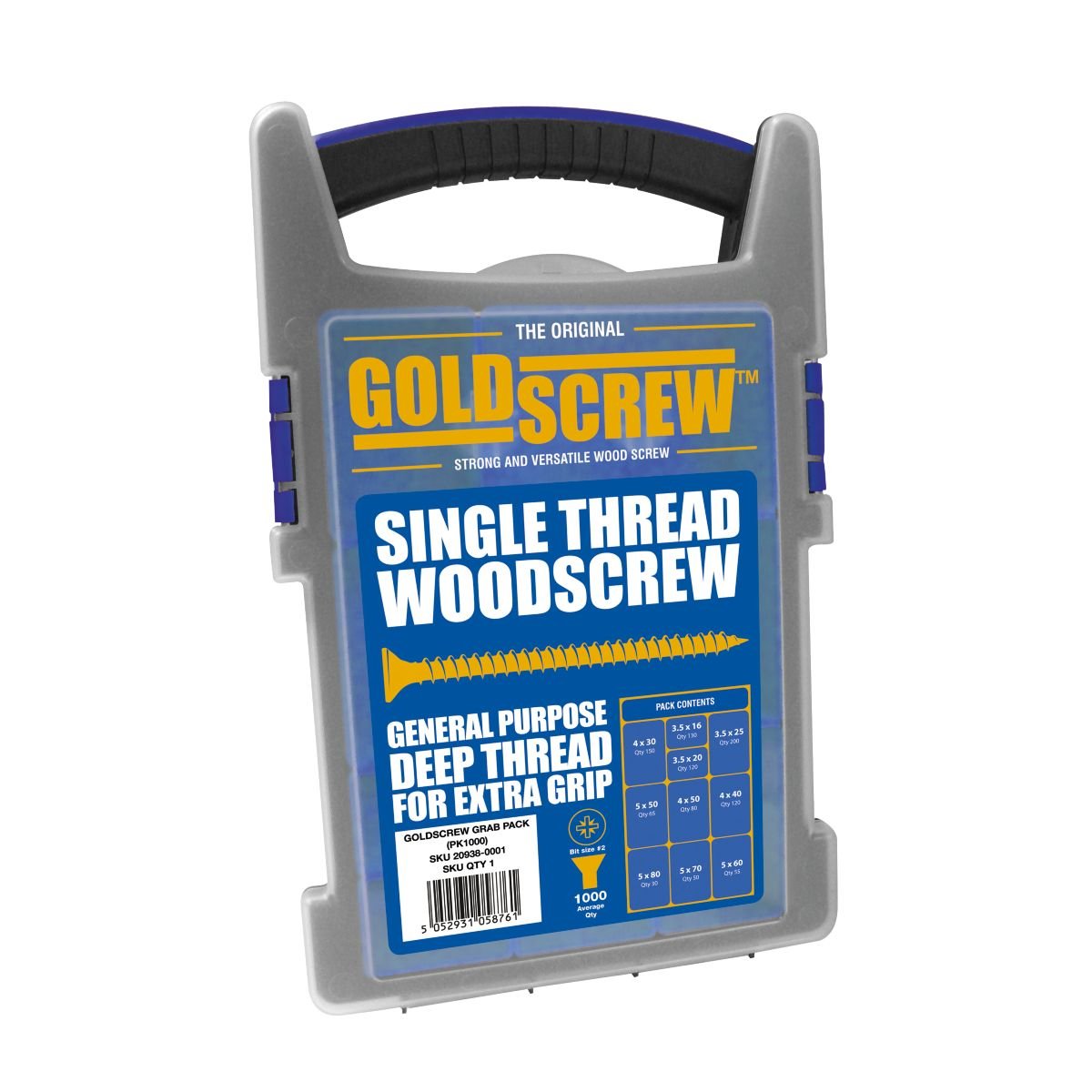 Woodscrews Trade Case Grab Pack 1000 Pieces