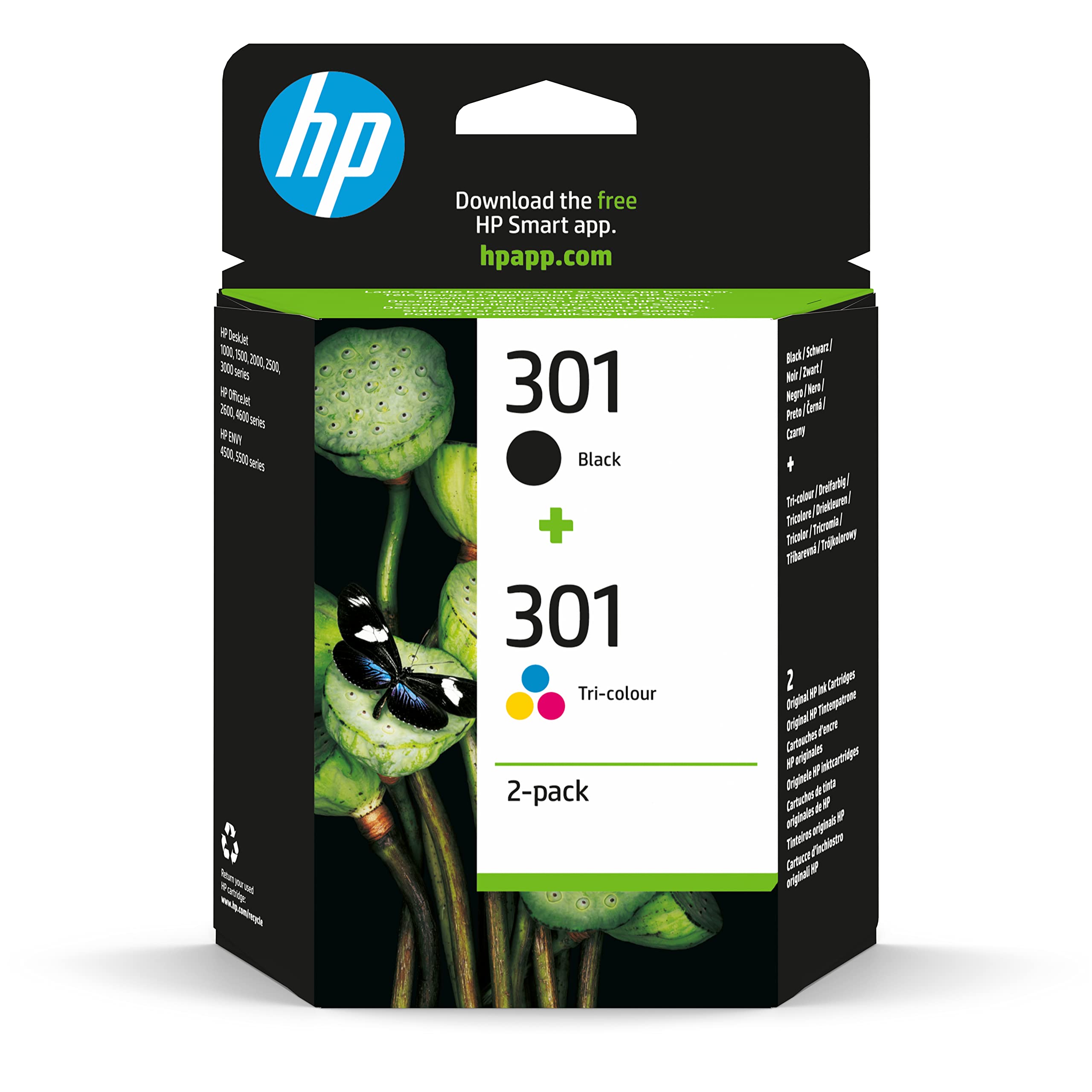 301 Black & Tri-colour Original Ink Cartridges 2-Pack