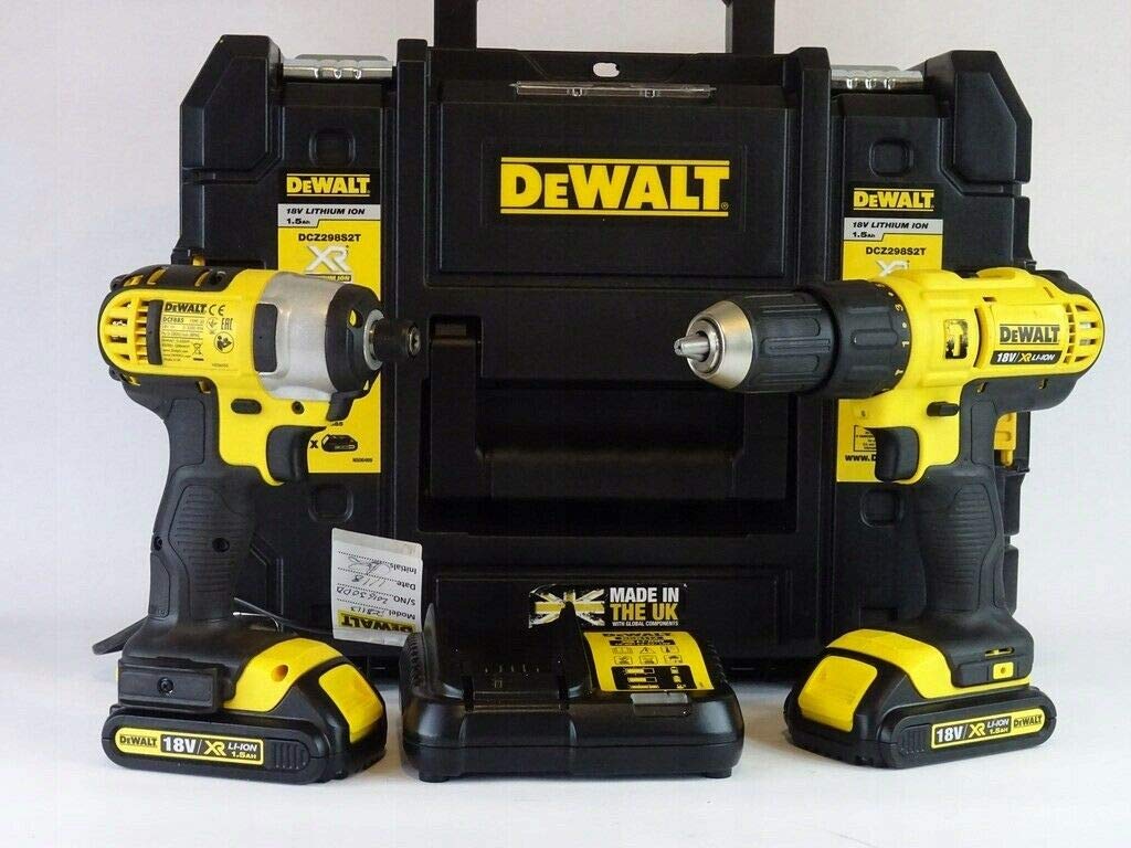 18V Cordless XR LI-ION Combi Drill & Impact Driver Twin Pack DCZ298S2T
