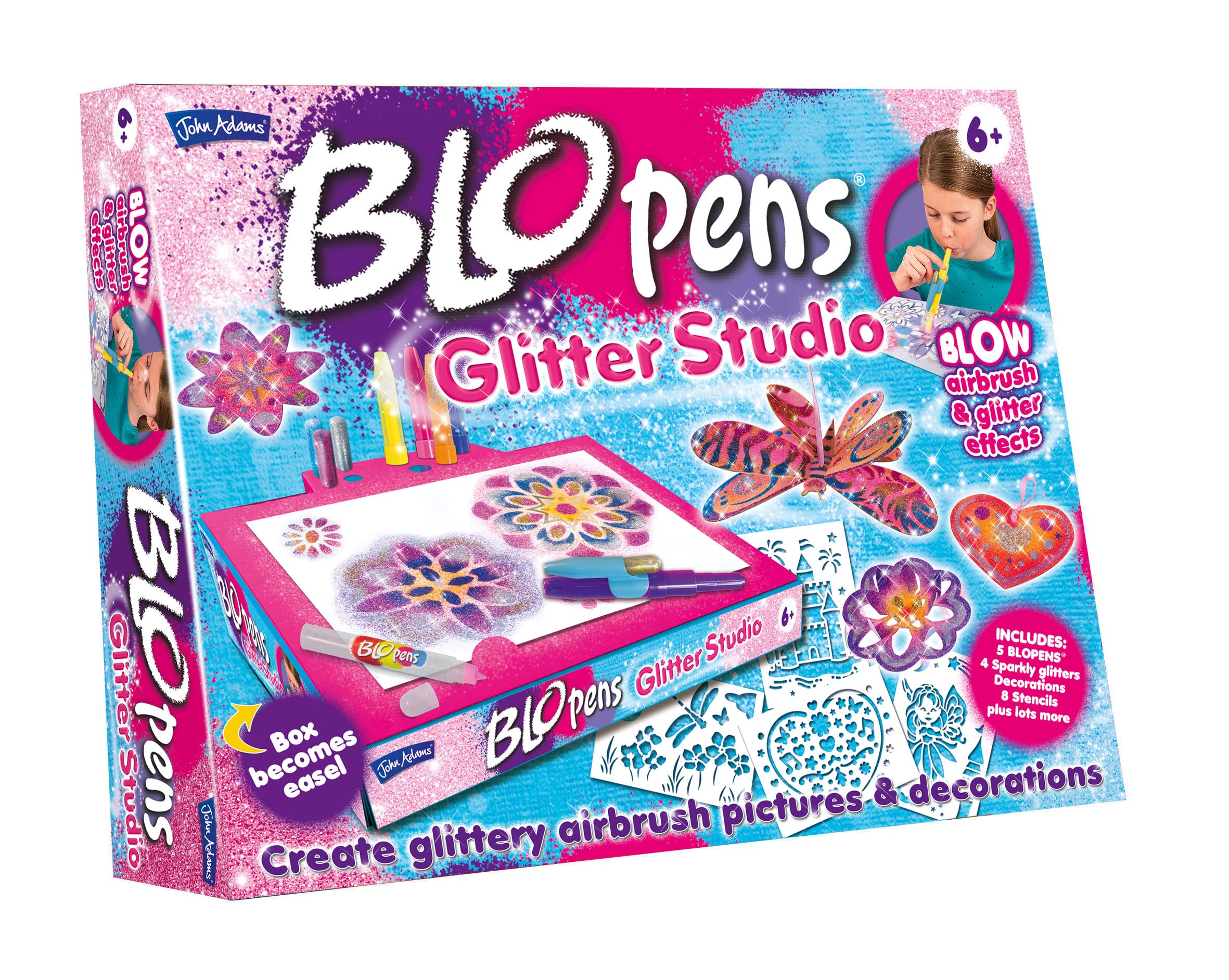 Adams | BLOPENS® Glitter Studio: Blow airbrush & add glitter effects | Arts & cr