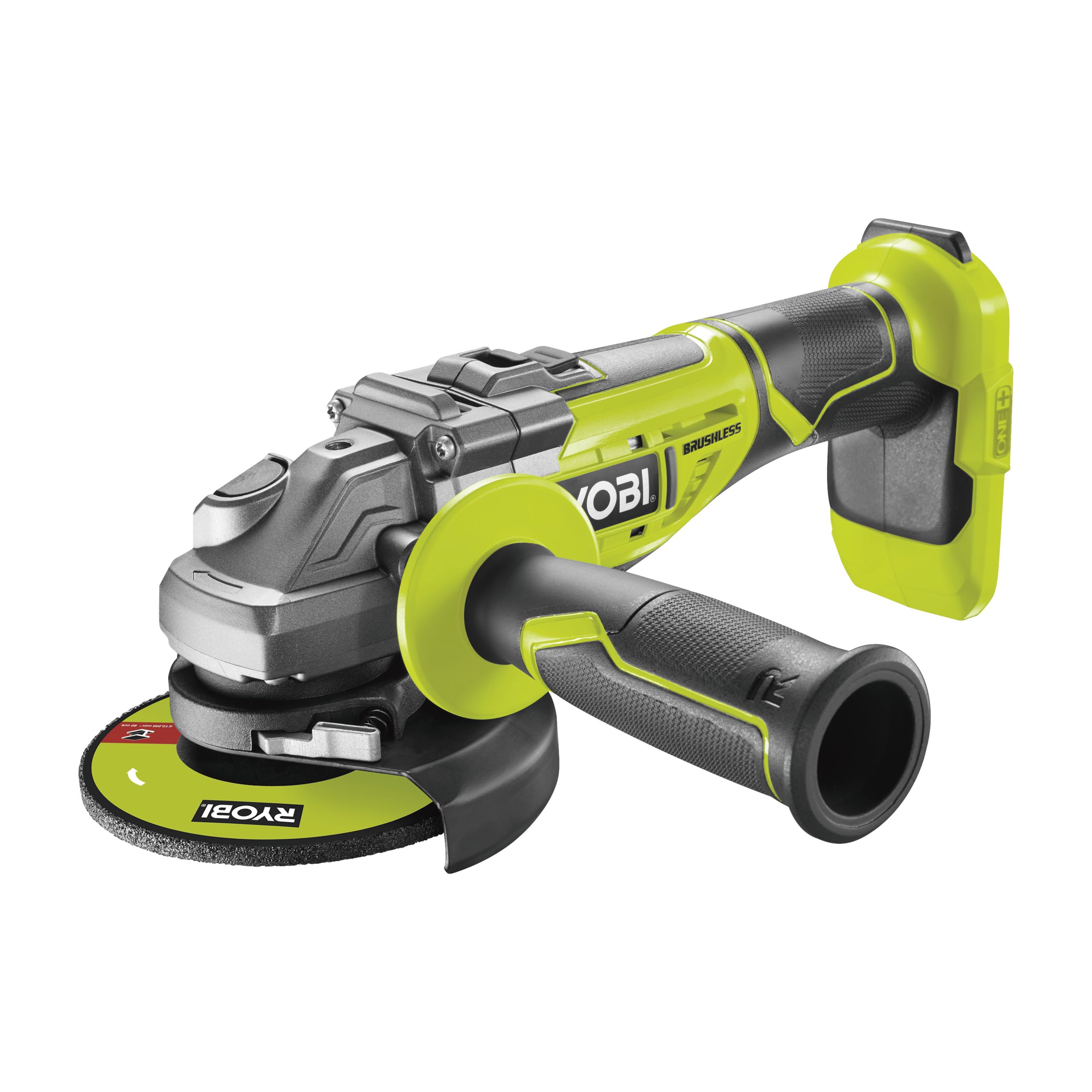 R18AG7-0 18V ONE+ Cordless Brushless Angle Grinder (Body Only), Hyper Green