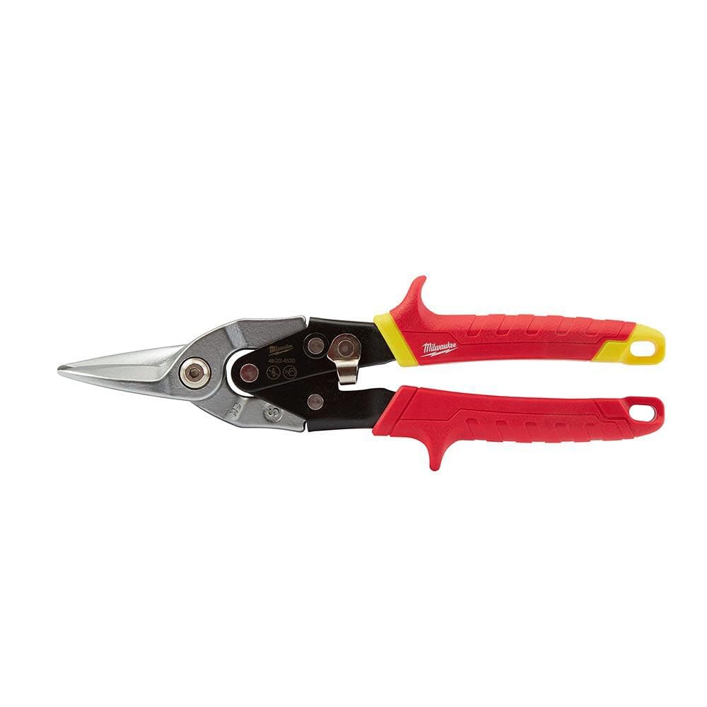 48-22-4530 48224530 Metal Aviation Snips Straight Cut, Red