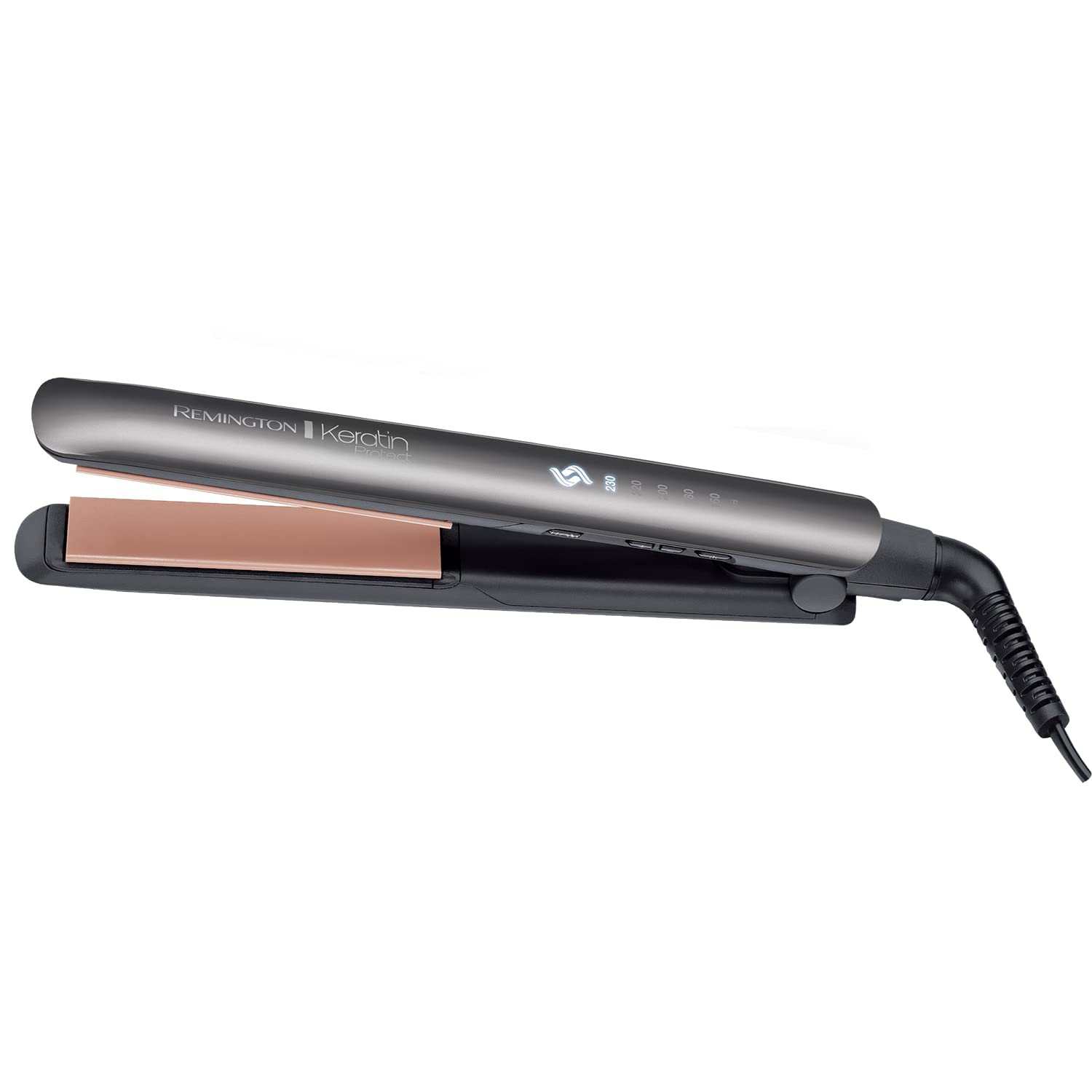 Keratin Protect Intelligent Hair Straightener - Heat Sensor measures hair moistu