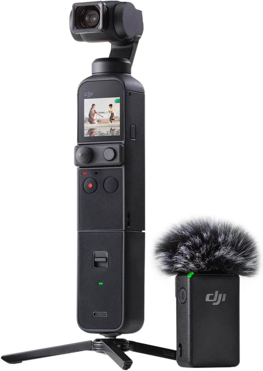 Pocket 2 Creator Combo - 3 Axis Handheld Gimbal Stabilizer with 4K Camera, Ultra