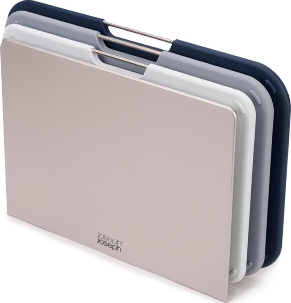 Joseph Nest 3 Piece Colour coded Chopping Board Set With Storage Stand, Regular 