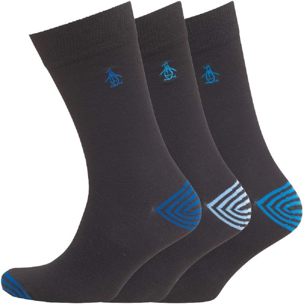 Original Mens Socks 3 Pack Black Formal Size 7 to 11 U.K MSHPE456STM
