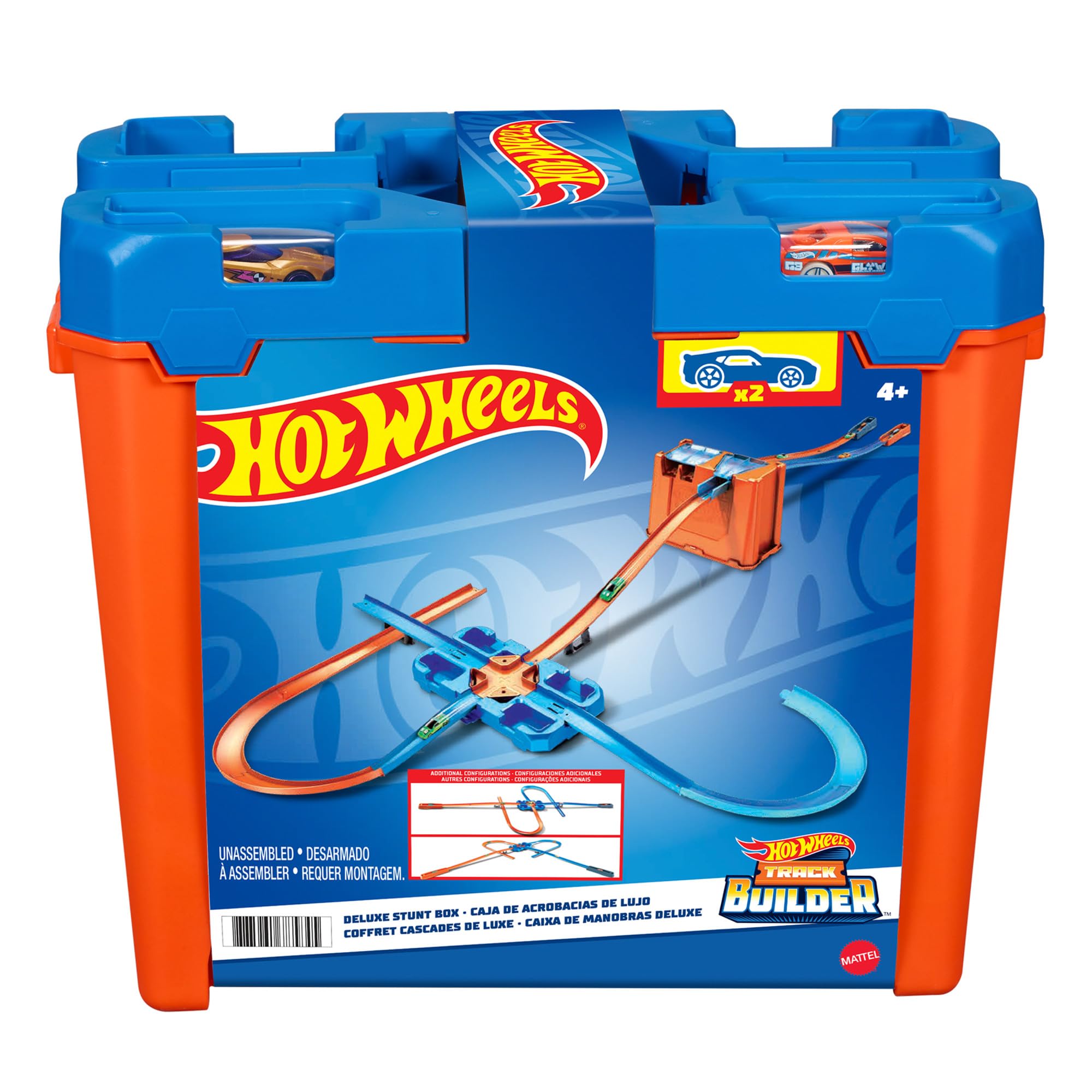 Wheels Track Builder Deluxe Stunt Box & 1:64 Scale Toy Car