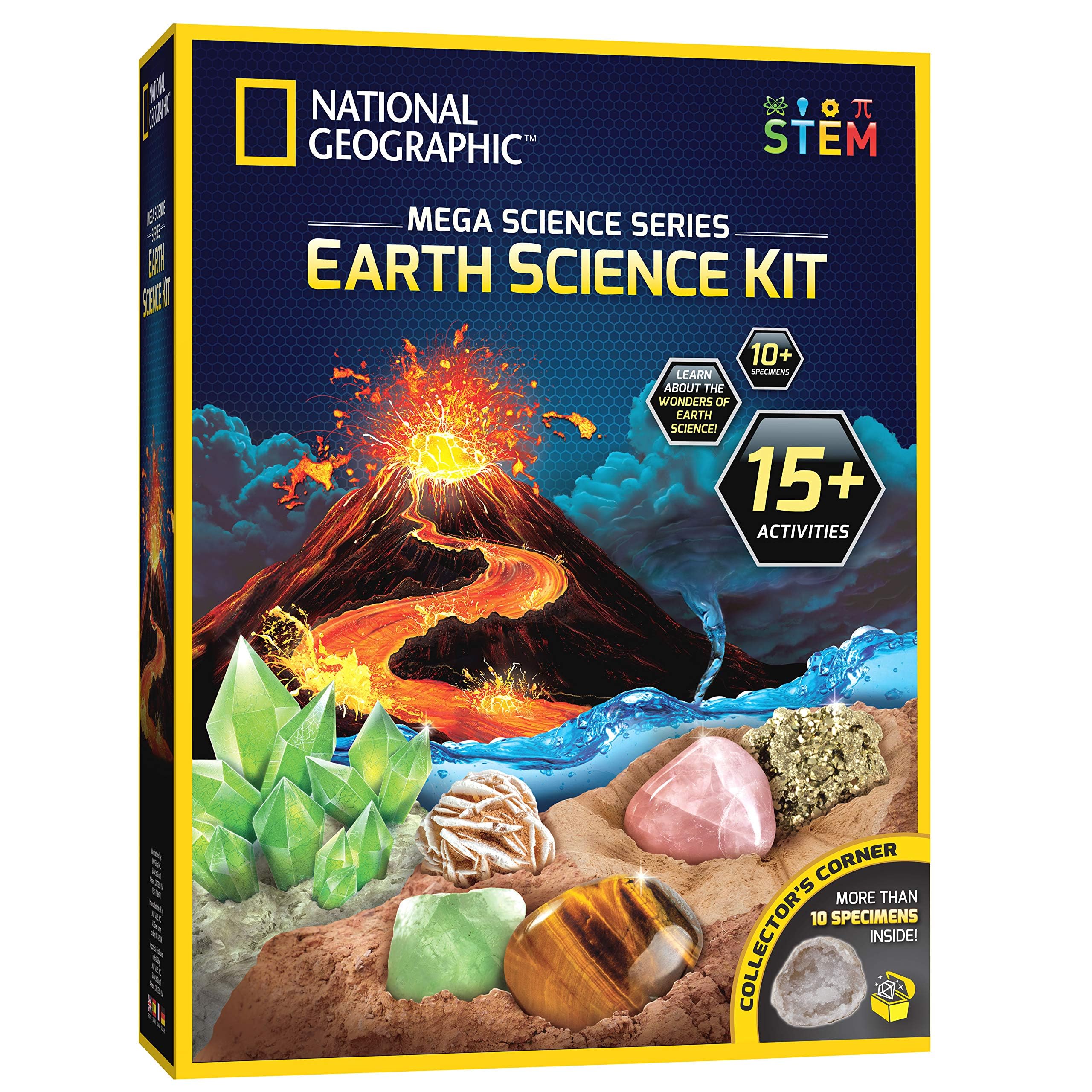 Earth Science Kit - Over 15 Science Experiments & STEM Activities for Kids, Incl
