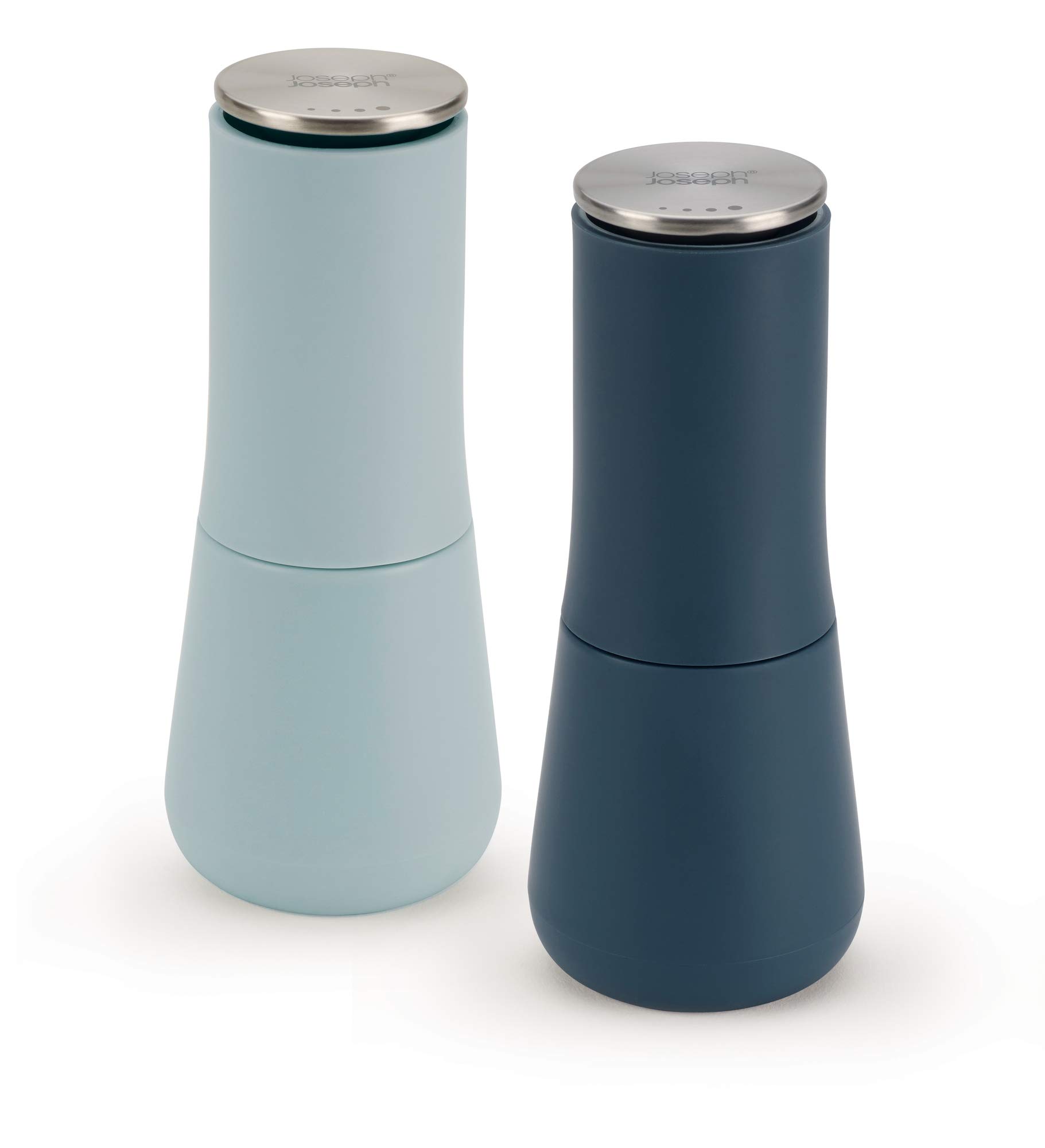 Joseph Editions Milltop Non-Spill Salt and Pepper Mill Set Refillable with Ceram