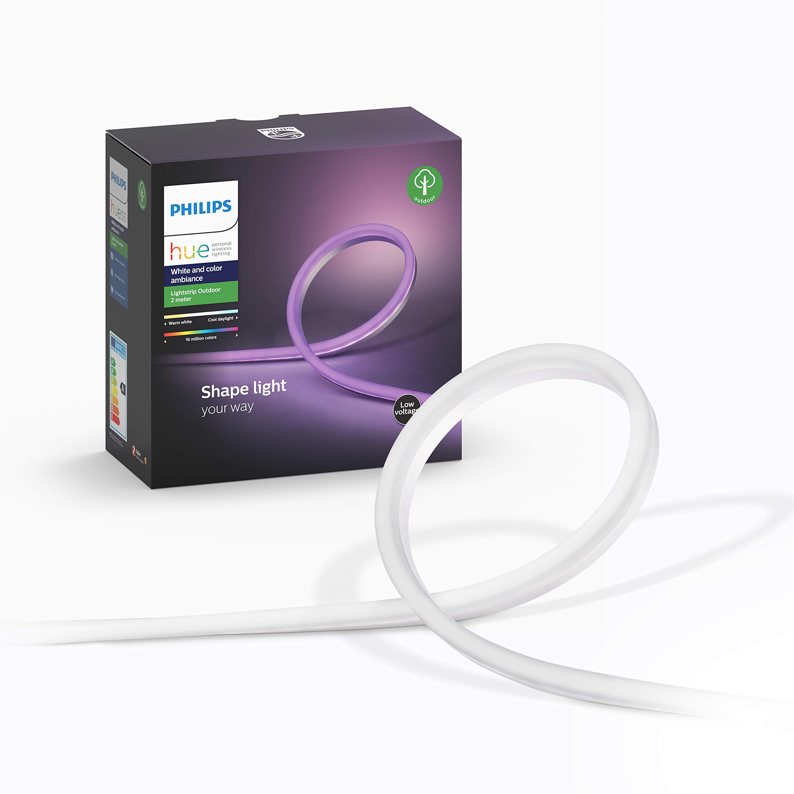 White and Colour Ambience Outdoor Lightstrip 2M, Smart LED Lights, Requires a Hu