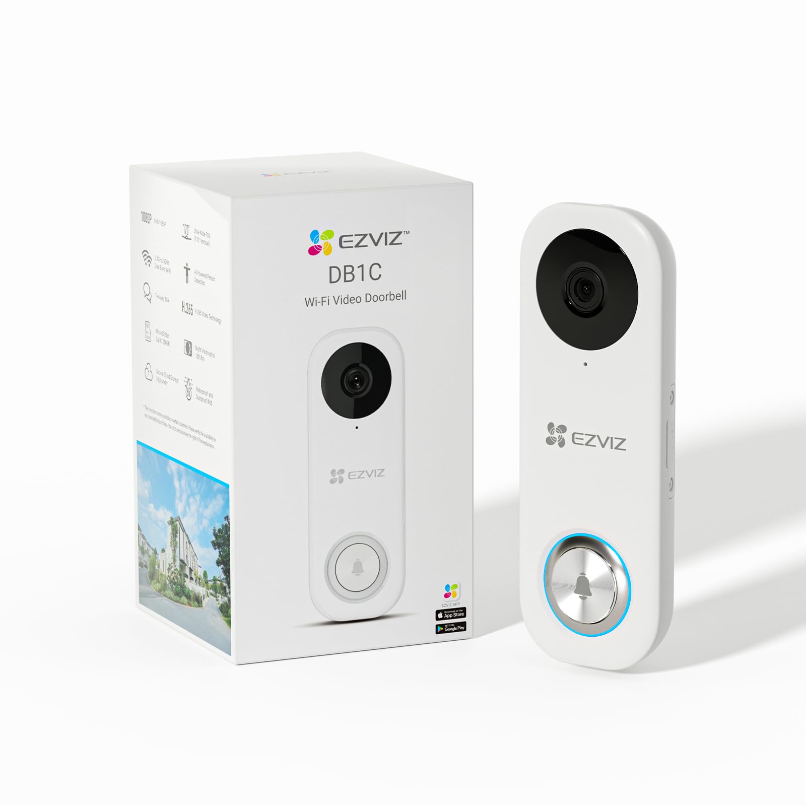 Wired Video Doorbell Camera, Require Existing Wiring System, 2.4G/5GHz Wi-Fi, Su