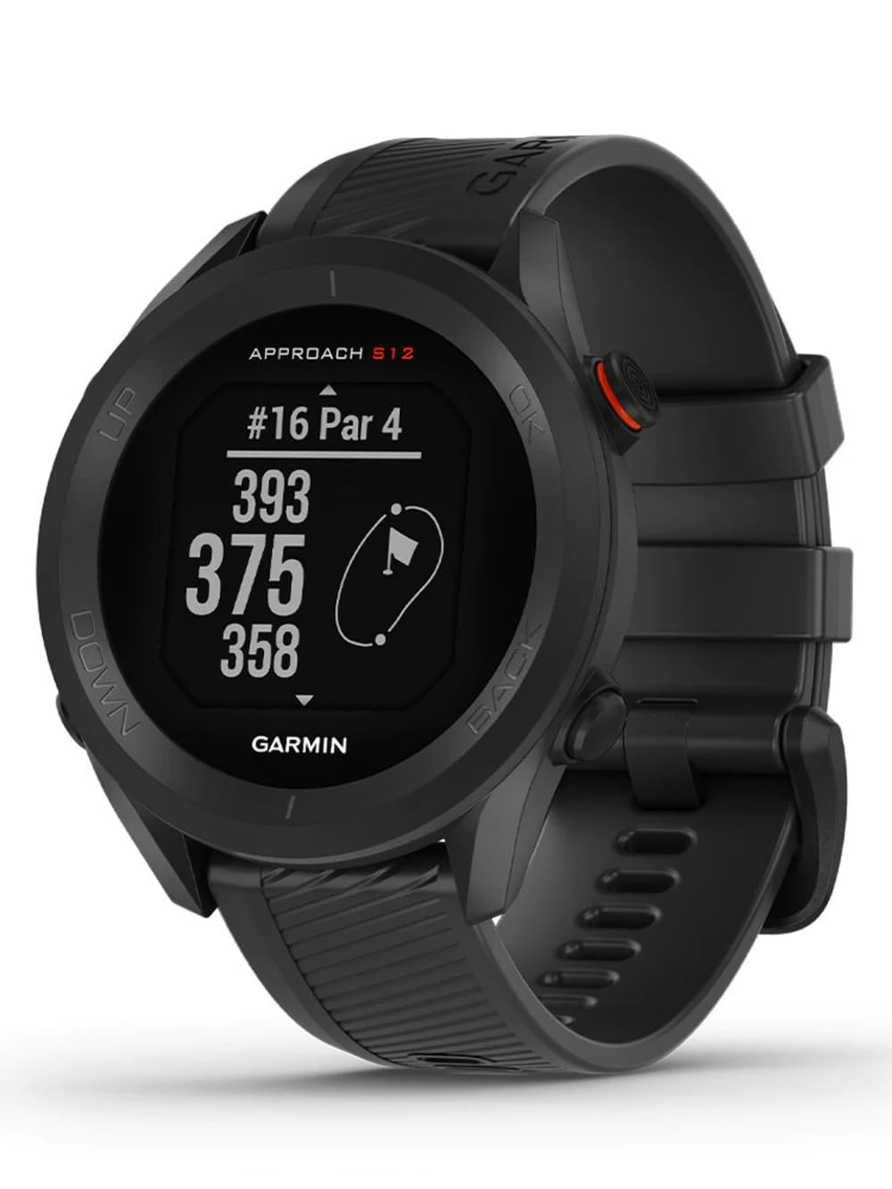 Approach S12, Easy-to-Use GPS Golf Watch, 42k+ Preloaded Courses, Black, 010-024