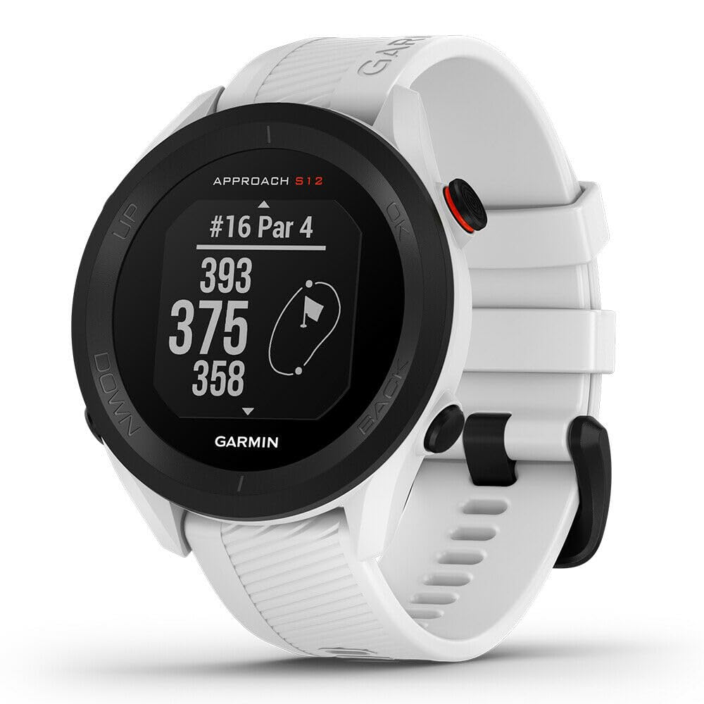 Approach S12, Easy-to-Use GPS Golf Watch, 42k+ Preloaded Courses, White, 010-024