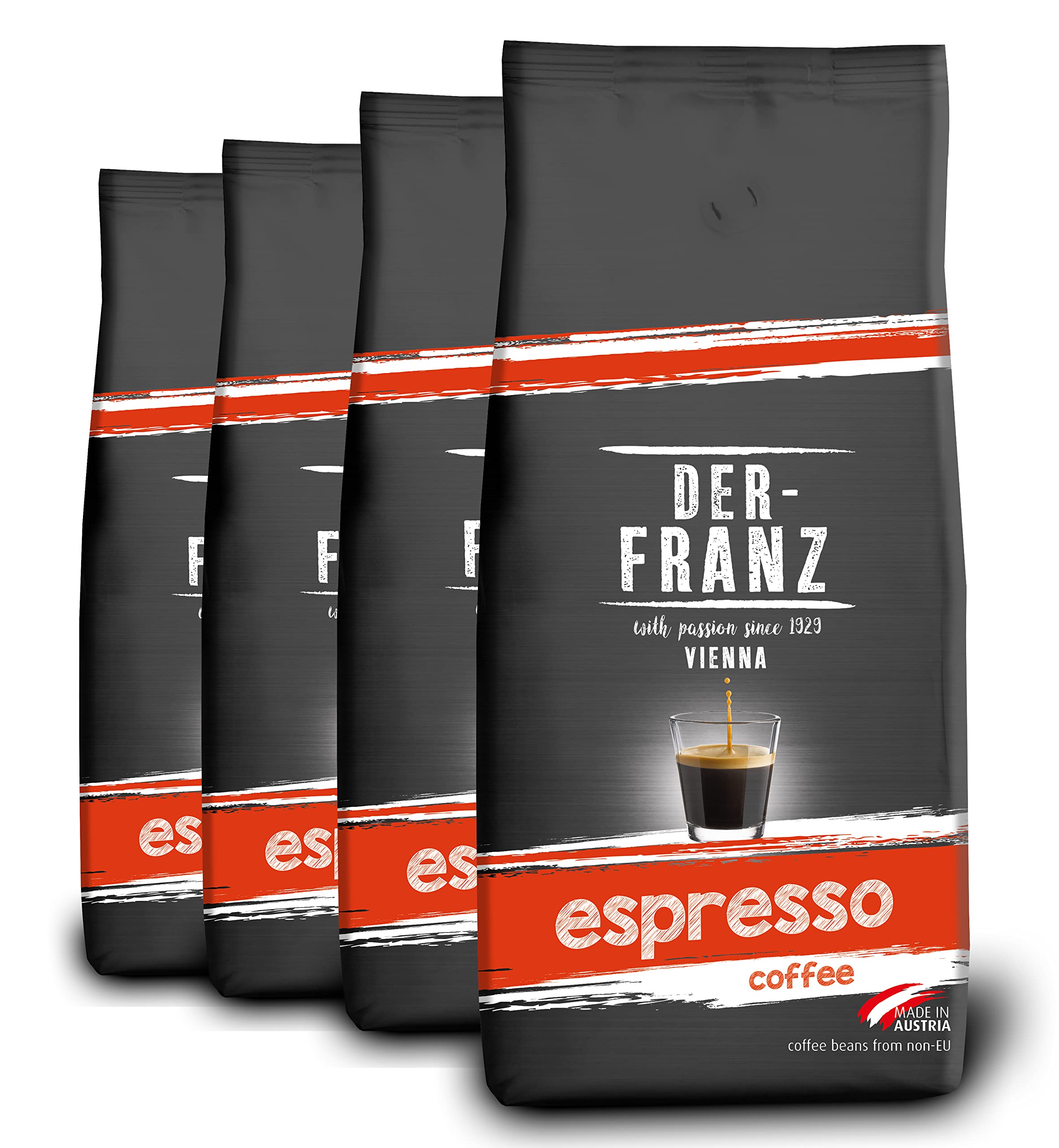 Espresso Coffee, whole bean, 4 x 1000 g