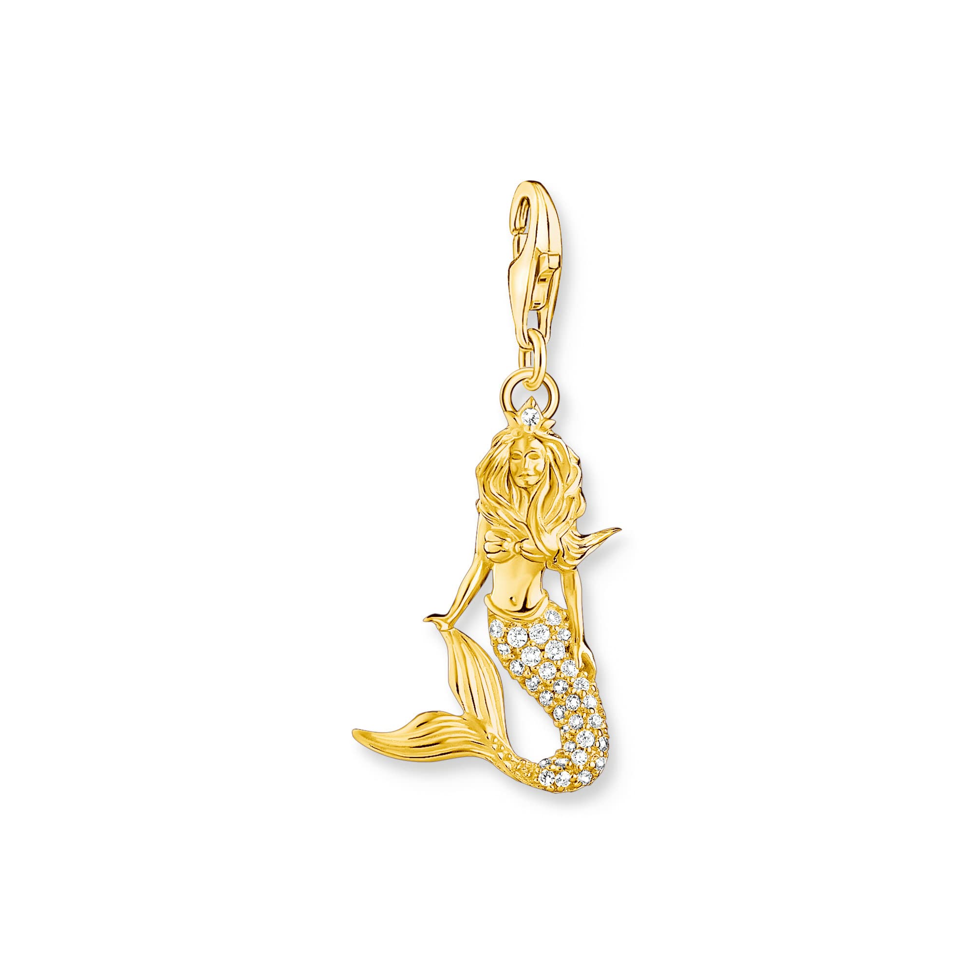 Sabo Charm pendant mermaid gold 925 Sterling Silver, 18k Yellow Gold Plating