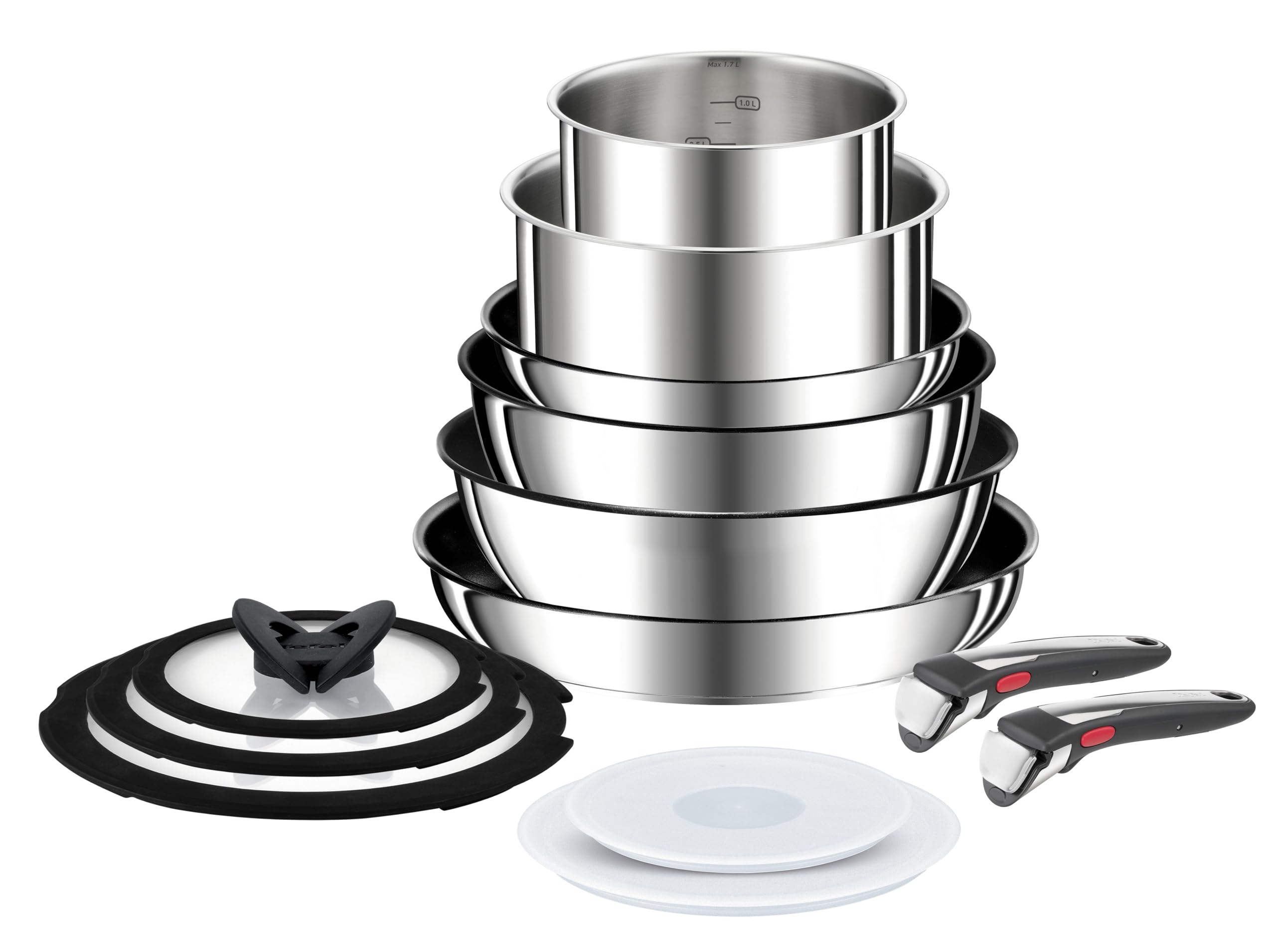 Ingenio Preference ON 13 Piece Set, Pots & Pans Set, Stackable, Stainless Steel,