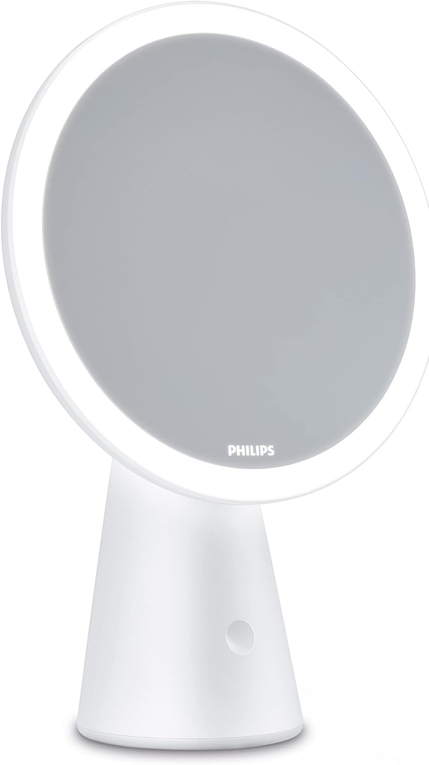 LED Mirror Desk Lamp [Cool to Warm White 3000-5000K - White] 4.5W Charge with US