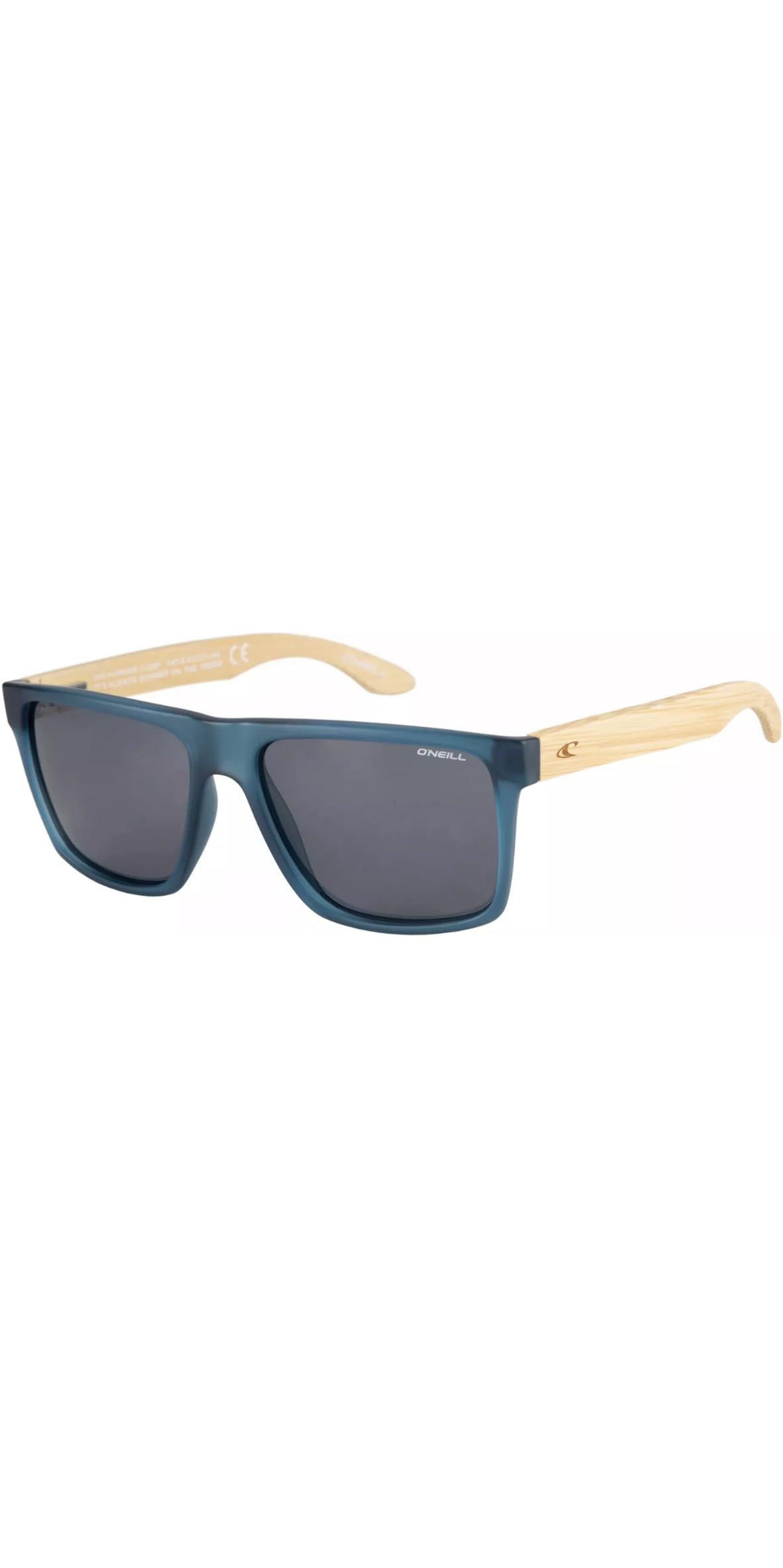 Men's Polarized Sunglasses - Matte dark blue/Bamboo/Solid brown Lens - ONHARWOOD