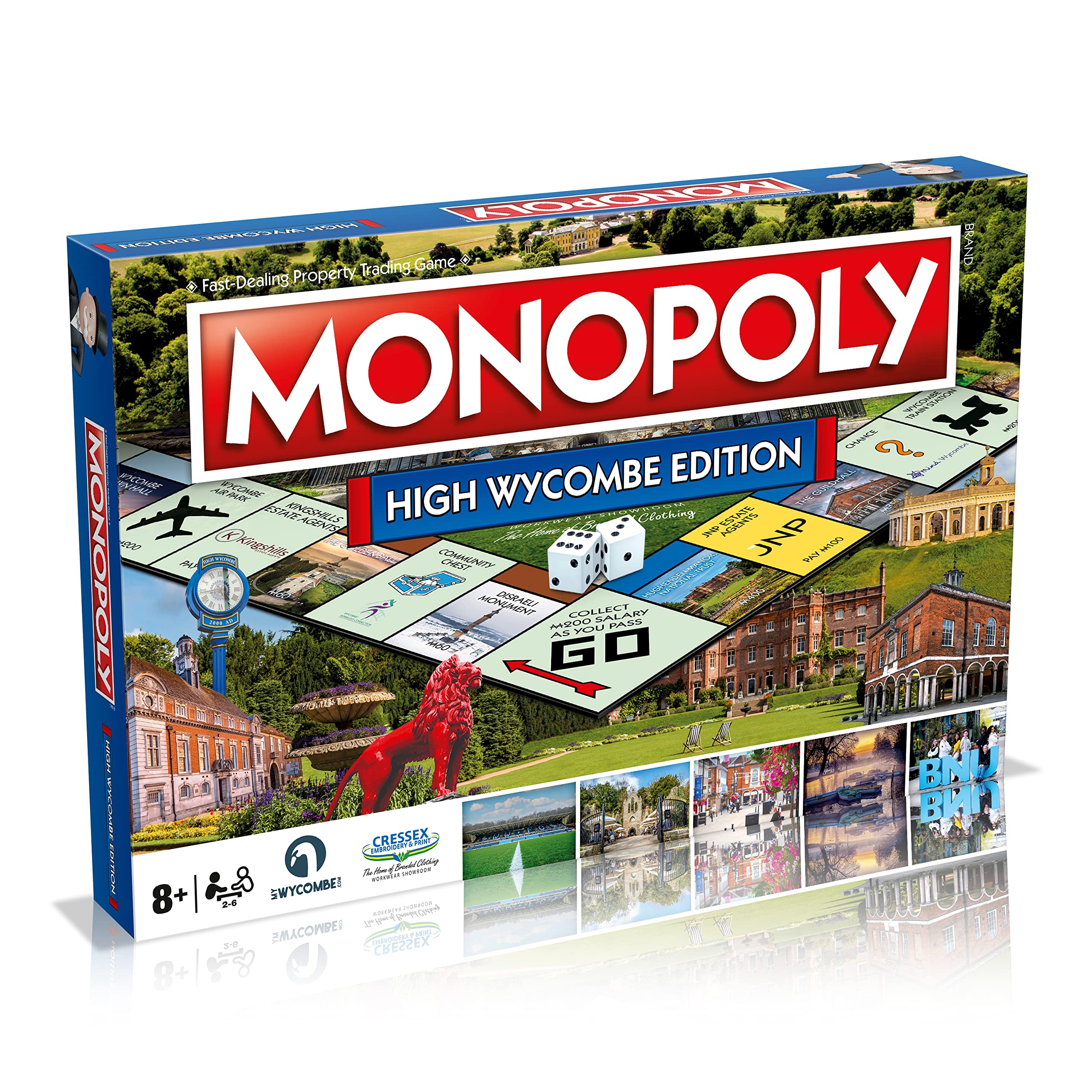 Moves High Wycombe Monopoly Board Game, Advance to The Guildhall, Rye Park and H