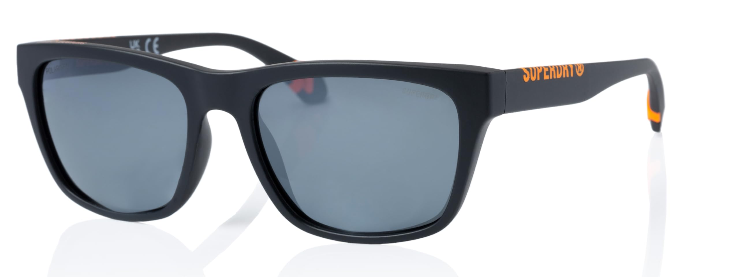 SDS 5009 Men's Sunglasses 104P Black Orange/Silver Mirror
