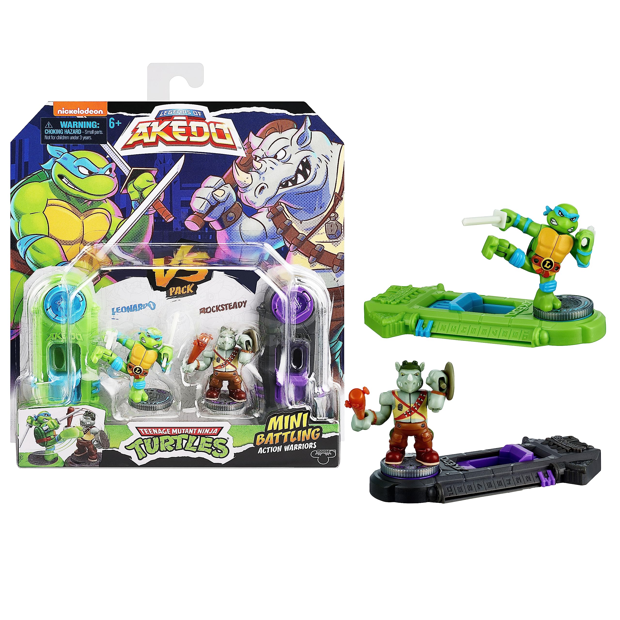 Of Akedo Teenage Mutant Ninja Turtles, Mini Battling Warriors Versus Pack Leonar