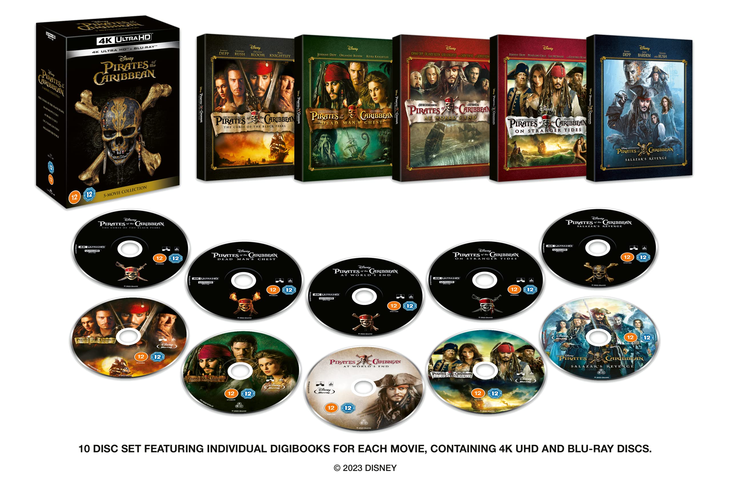 of The Caribbean 1-5 UHD Box set [UHD + Blu-ray] [Blu-ray] [2023]