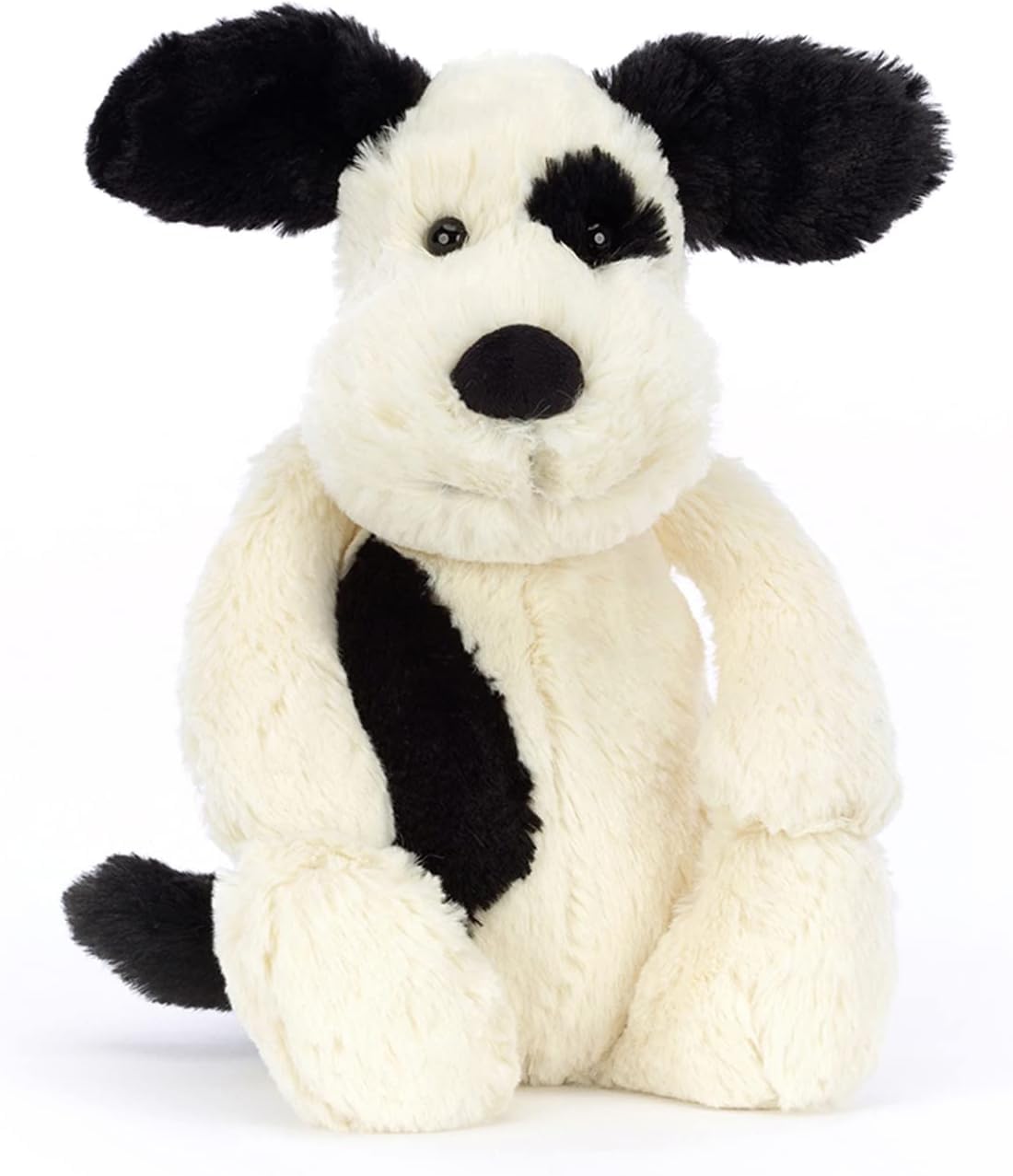 Peluche Bashful Black & Cream Puppy Medium - L: 9 cm x l : 12 cm x H: 31 cm