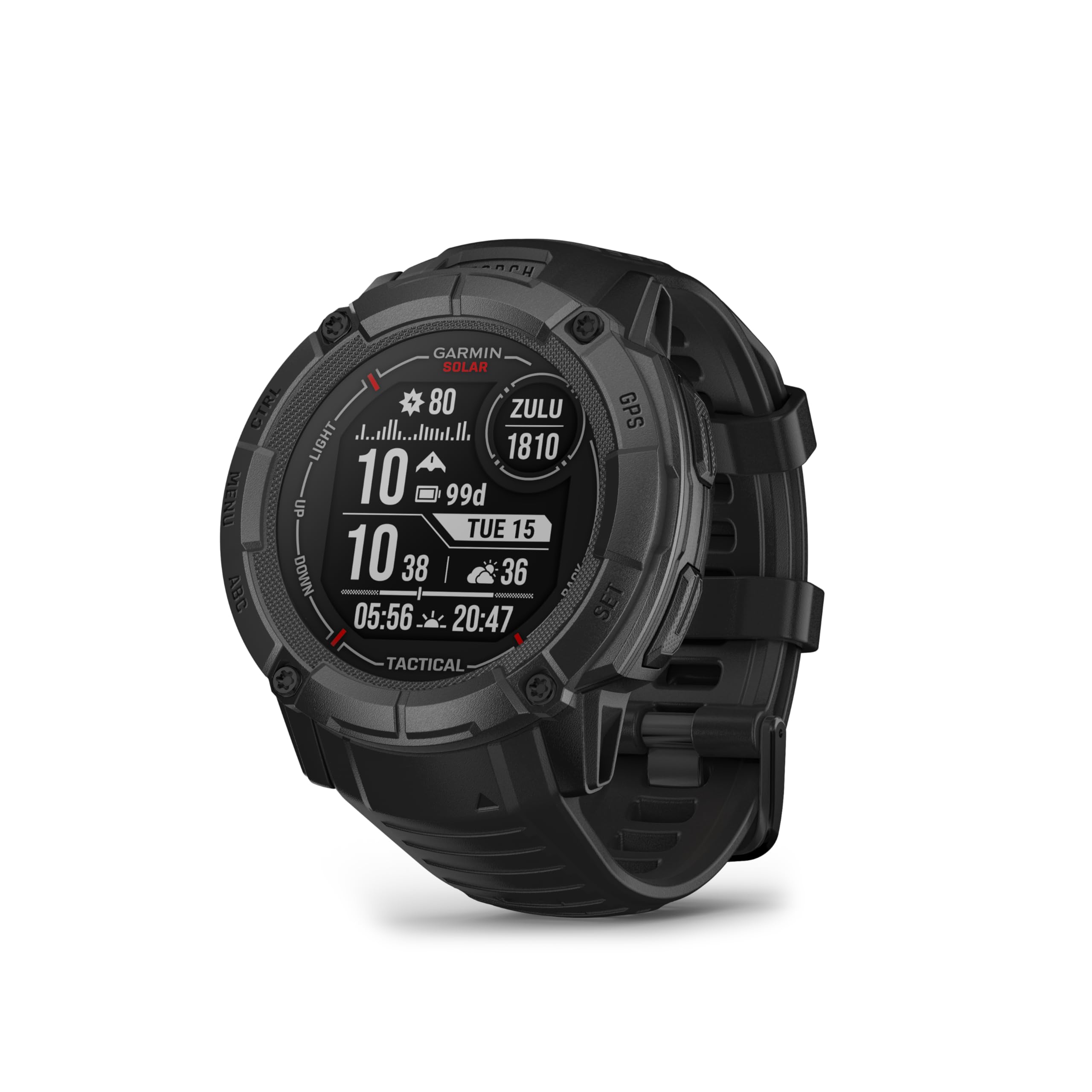 Instinct 2X, Solar rugged 50mm GPS smartwatch, Black