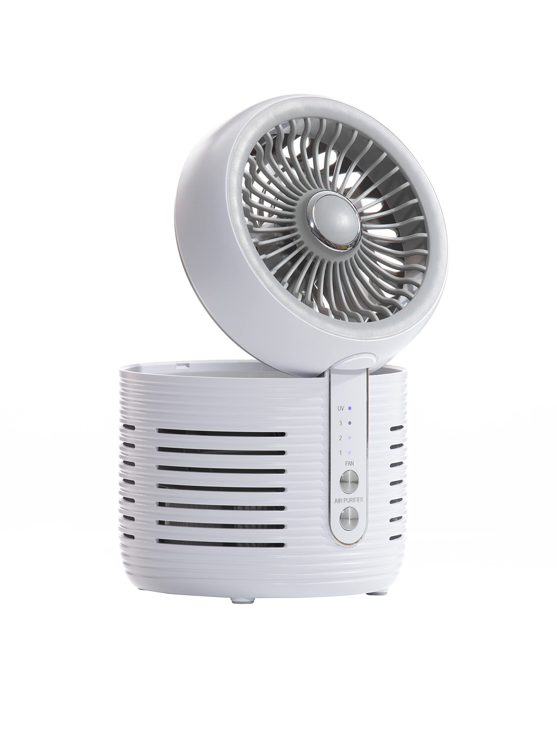 2In1 Air Purifier With Fold Out Cooling Fan, Ultra Quiet, 3 Speed Settings, HEPA
