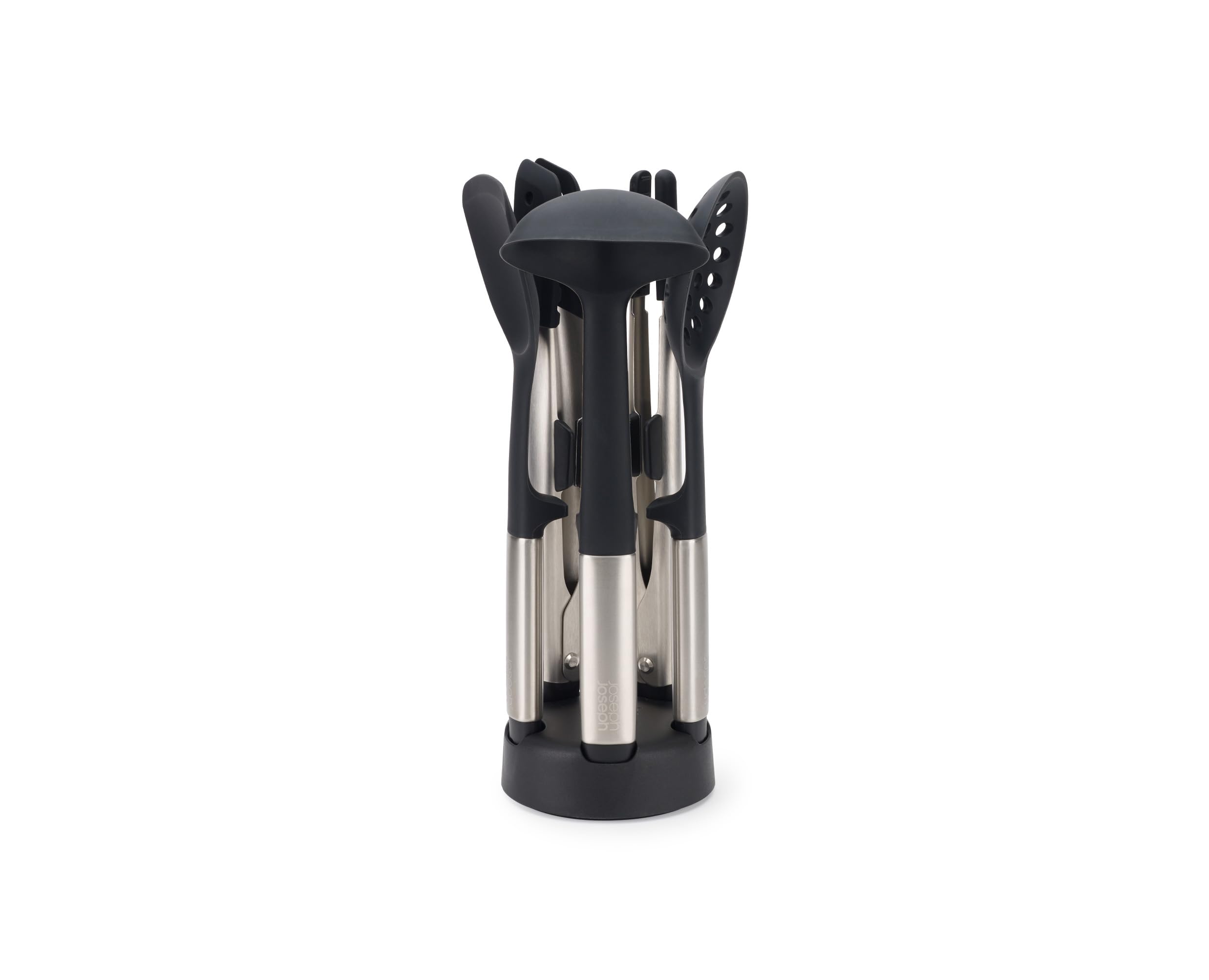 Joseph Elevate Fusion 5-Piece Silcone Kitchen Utensil Compact Stand, Heat Resist
