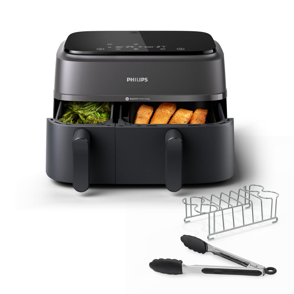Air Fryer 3000 Series Dual Basket 9L, Breakfast Kit Included