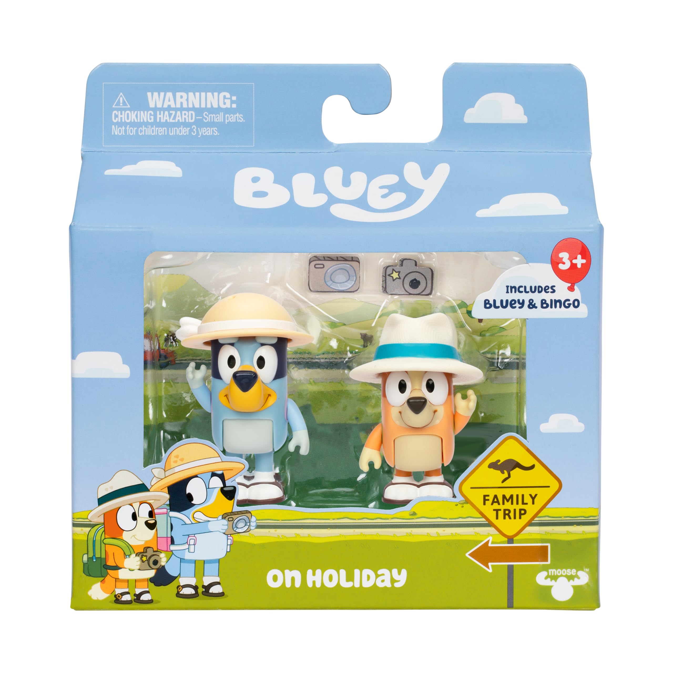 Figure 2-Pack - On Holiday, 2.5 Inch Poseable Cartoon Character Miniature Figure