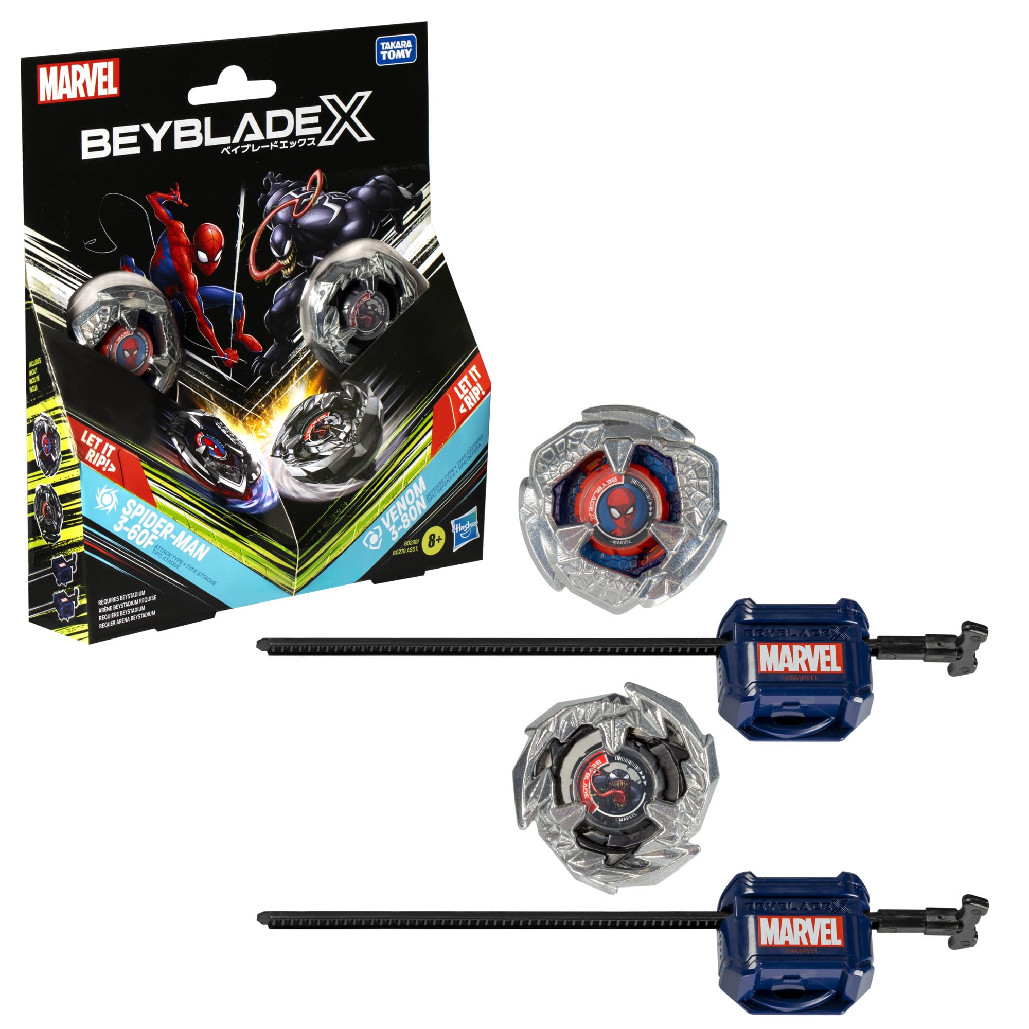 X Marvel Collab Spider-Man 3-60F vs. Venom 3-80N Multipack Set, Includes 2 Right