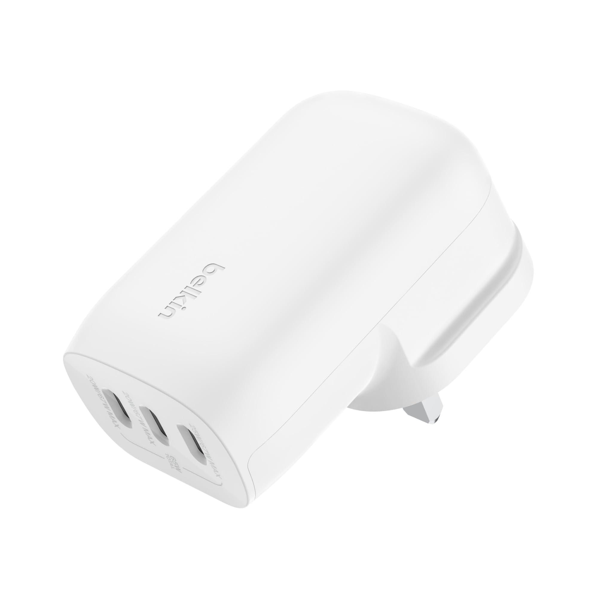 BoostCharge 3-Port USB-C Wall Charger with PPS 67W, USB-C PD 3.1 Enabled Fast Ch