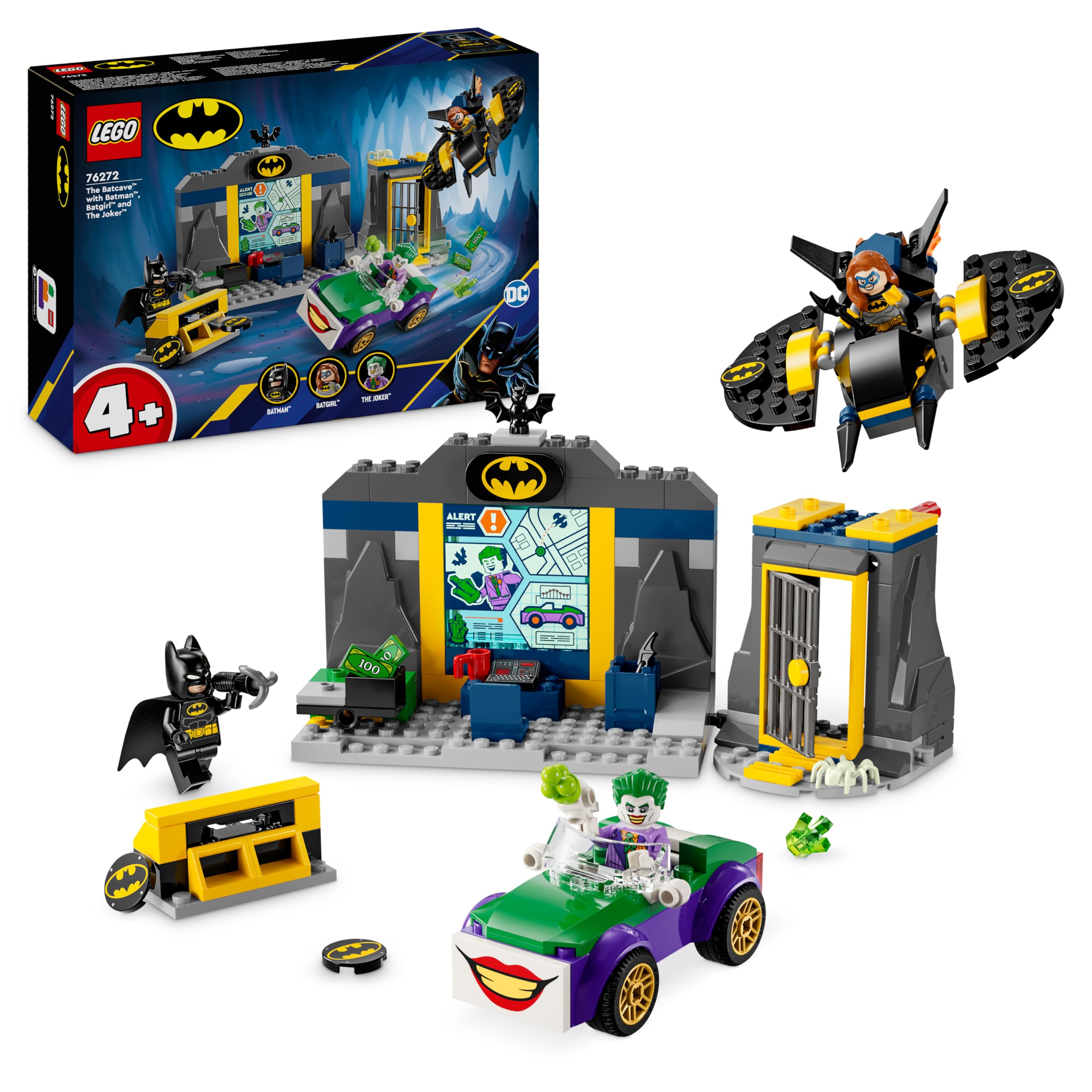 DC Batman The Batcave with Batman, Batgirl & The Joker, Fun Super-Hero Adventure