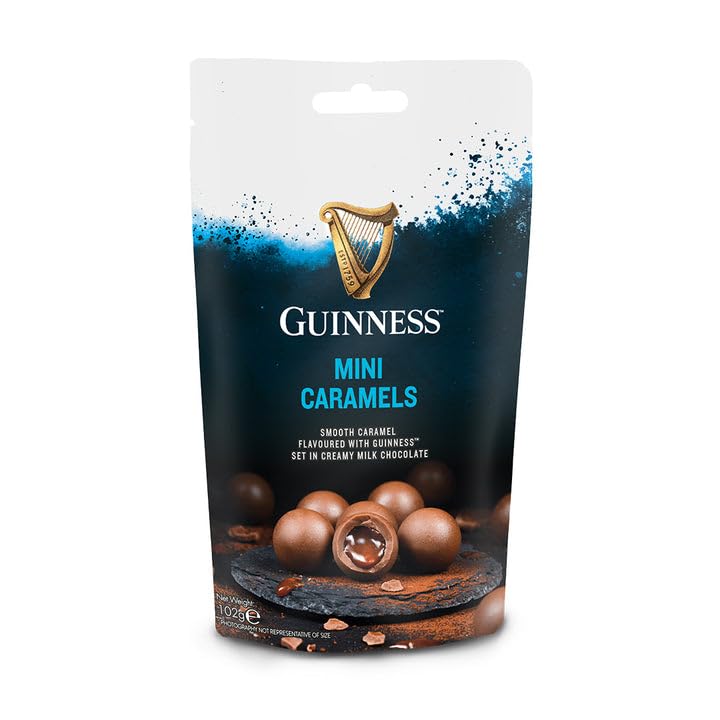 Mini Caramels Milk Chocolate Pouch 102g - 2024 New Packaging Perfect for Gifting