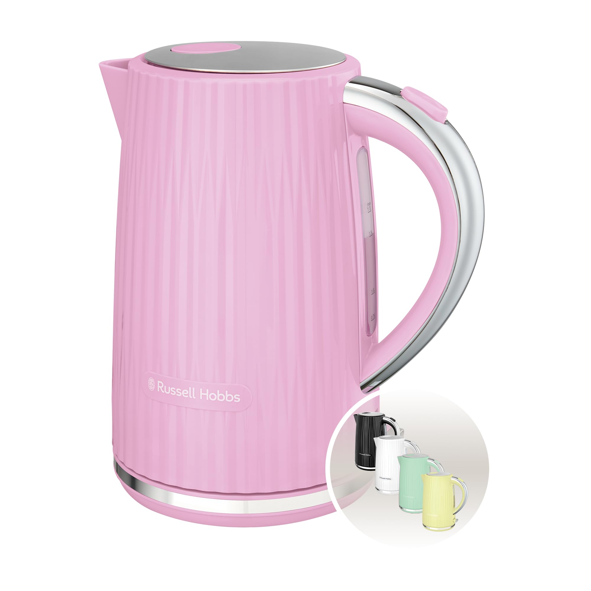 Electric Kettle (Hot Water, Tea or Coffee, 1.7L, Push to open lid, Perfect pour 