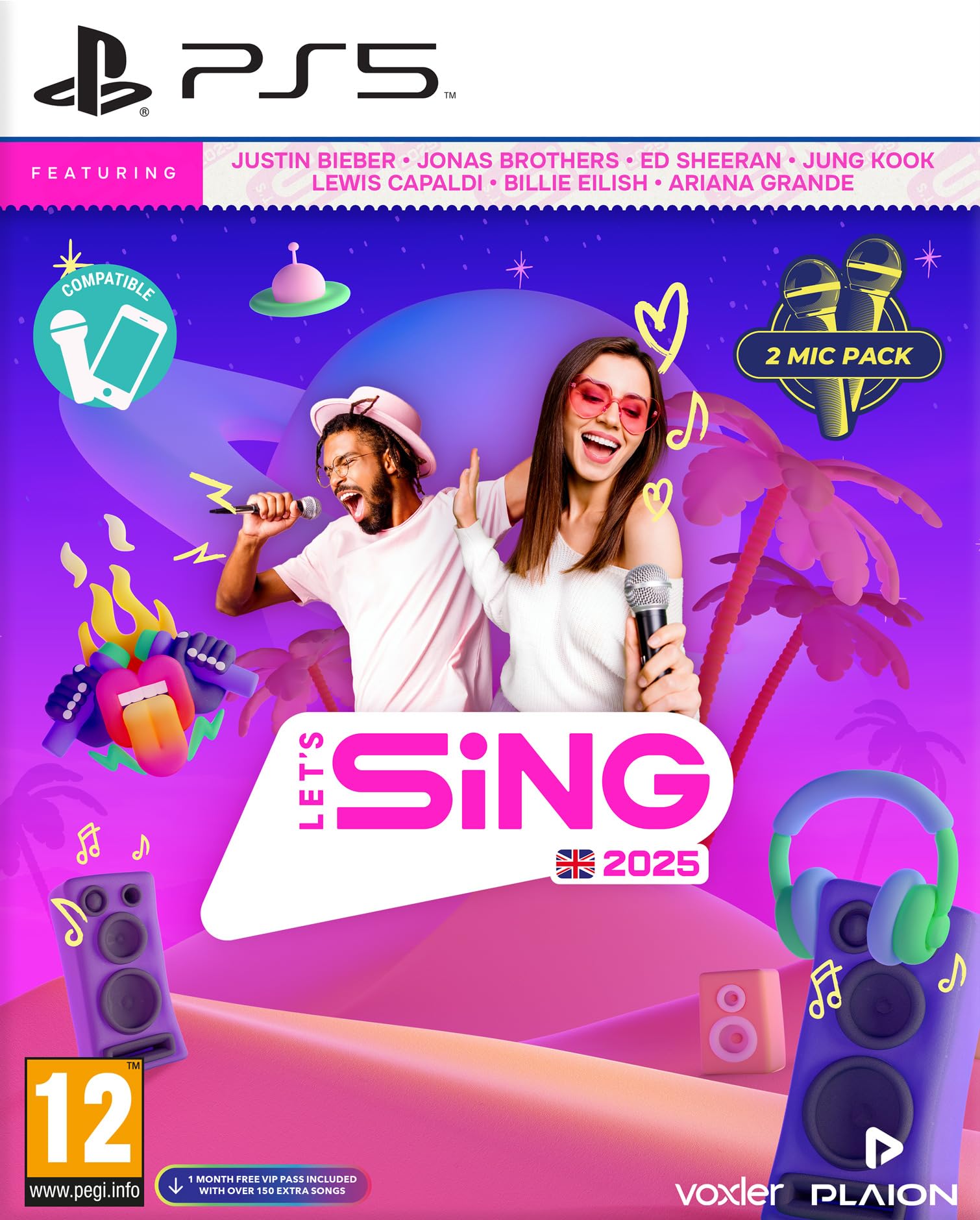 Sing 2025 2 Mic Pack - UK Edition (Playstation 5) [PlayStation 4]