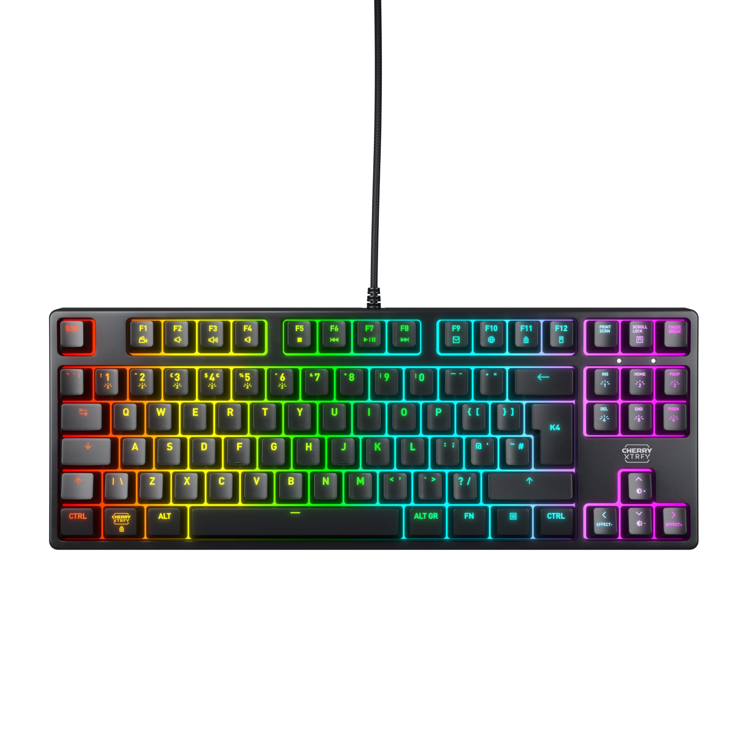 XTRFY K4V2 TKL, Wired Gaming Keyboard without Numpad, UK-Layout (QWERTY), Custom