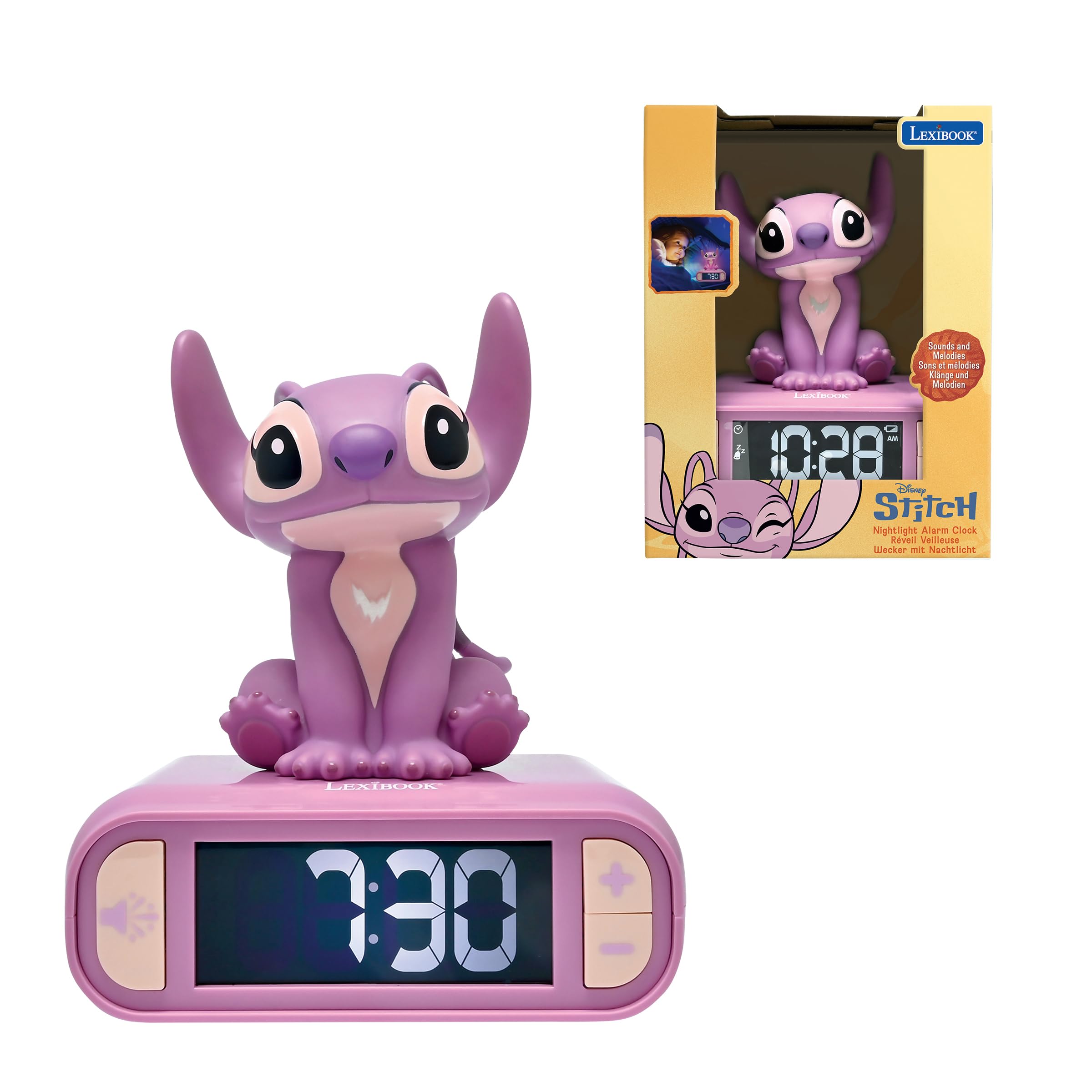 Stitch Angel Nightlight Alarm Clock, RL800D1