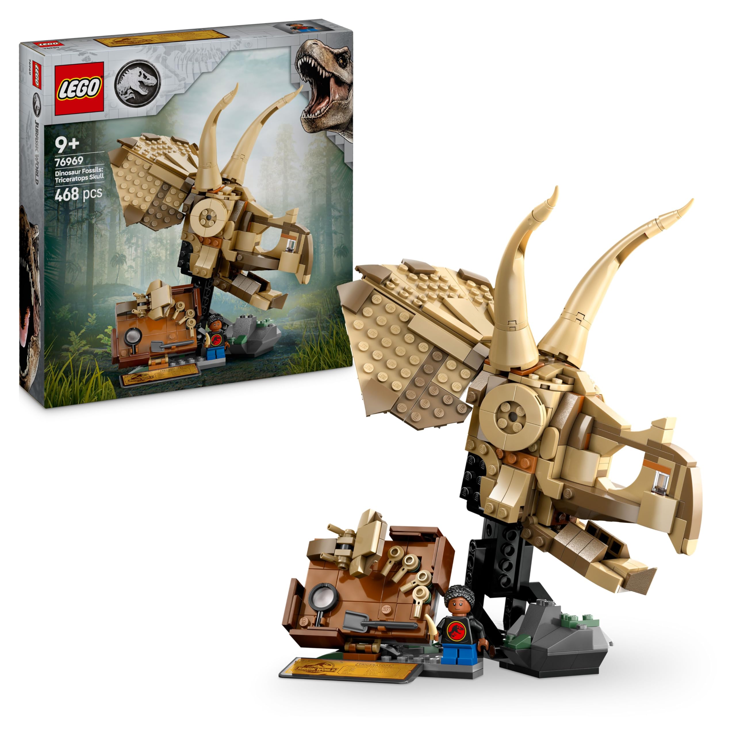 Jurassic World Dinosaur Fossils: Triceratops Skull Model, Dinosaur Toy for 9+ Ye