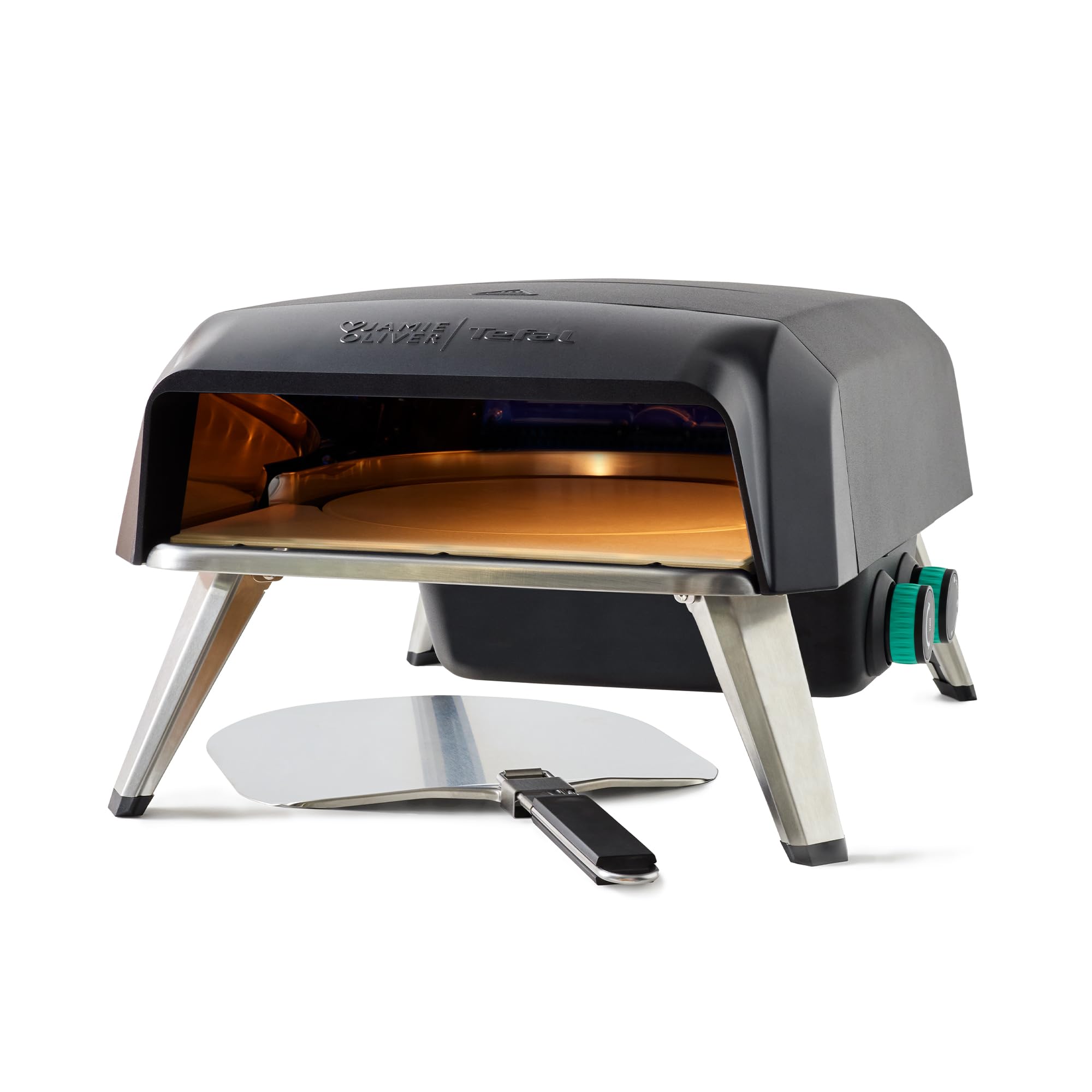 Oliver by Tefal Outdoor Gas Pizza Oven, Rotating Stone for Homemade Pizza, Pizza