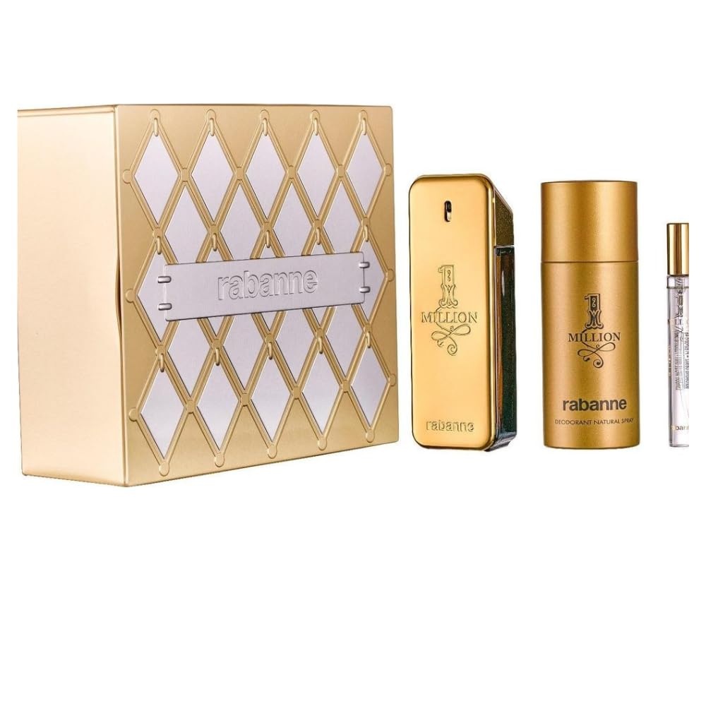 Rabanne 1 Million Eau de Toilette 100ml Gift Set 2024 (Contains 100ml EDT, 150ml