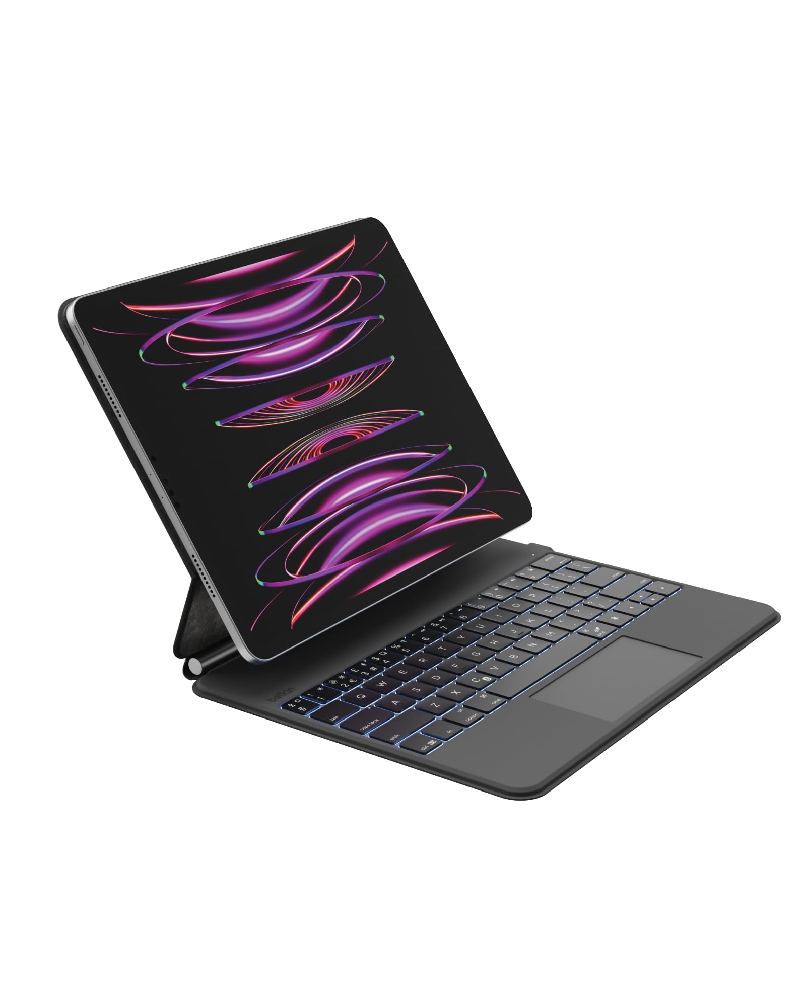 Pro iPad Keyboard Case with Magnetic Stand, Backlit Bluetooth Keys, Precision Tr