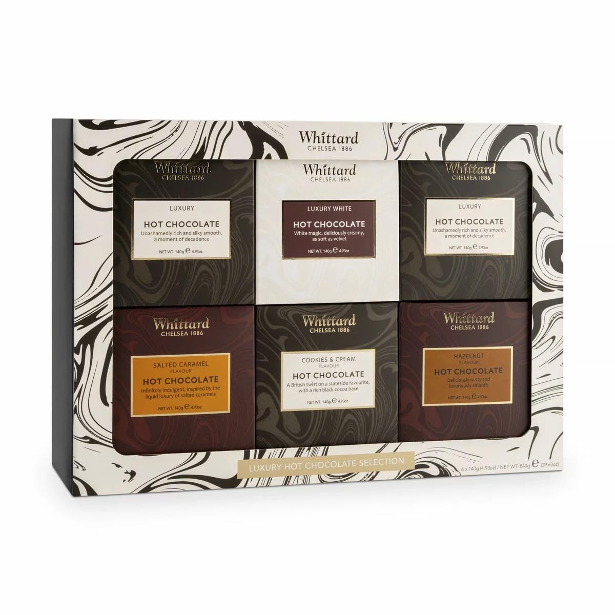 of Chelsea Hot Chocolate Lovers Gift Set | Suitable for Vegetarians | 6 Boxes of