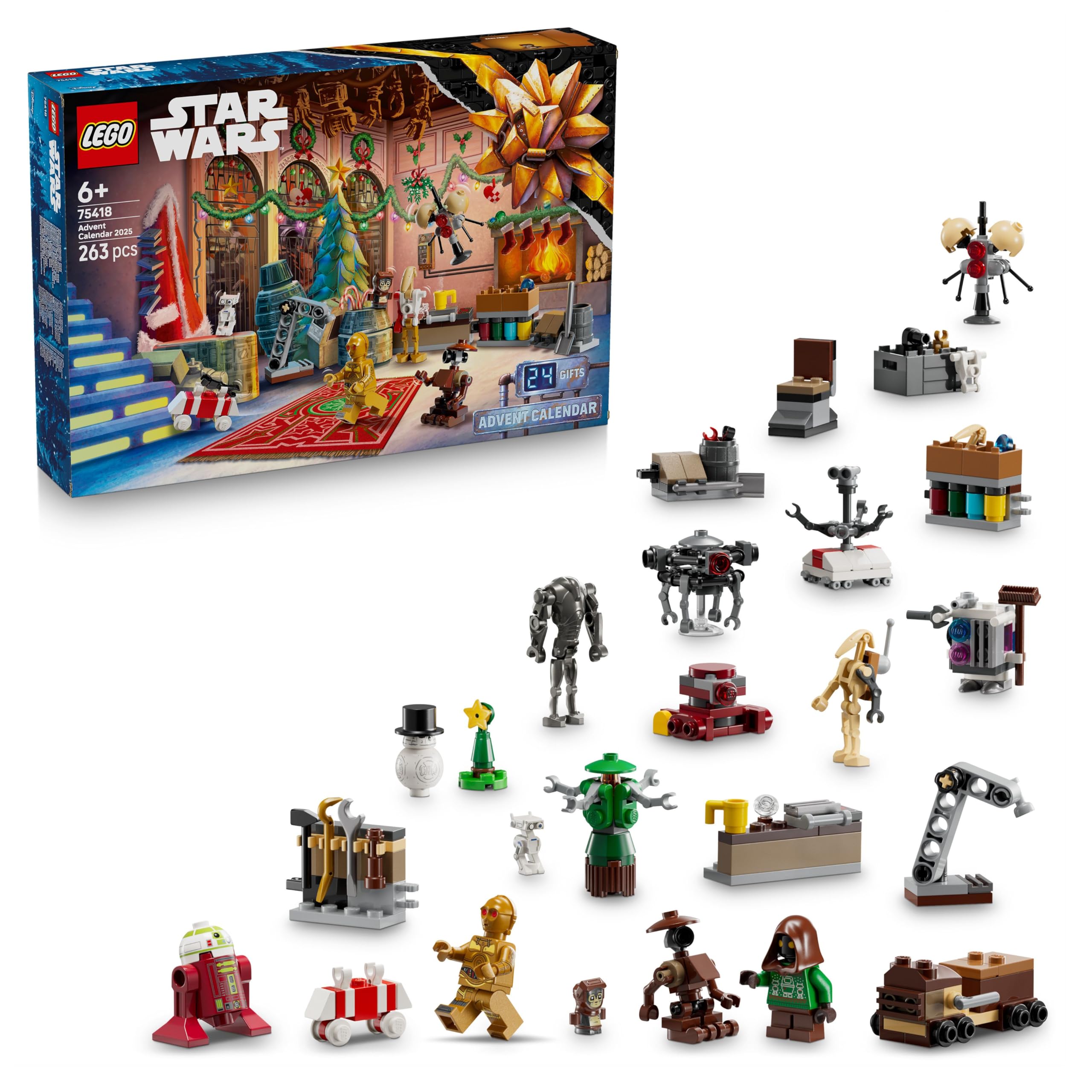 Star Wars Advent Calendar 2025 for 6+ Year Old Boys - Christmas Countdown Toy wi