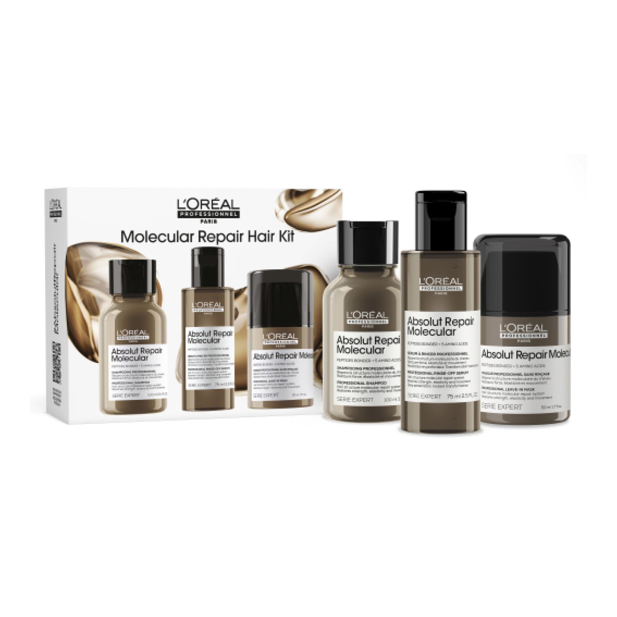 Professionnel Absolut Repair Molecular Shampoo, Rinse-Off Serum & Leave-In Treat