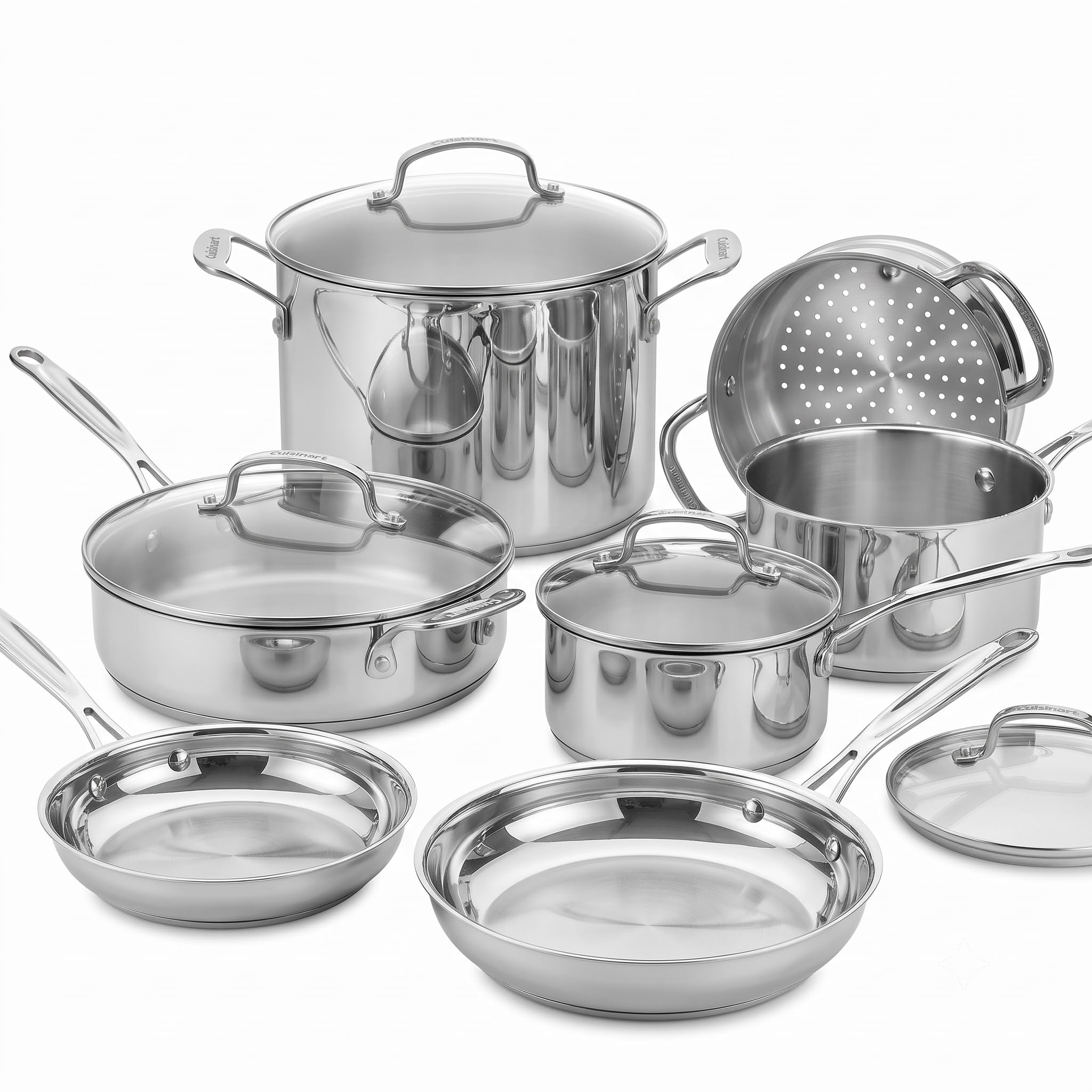 Cuisinart® Chef’s Classic™ Stainless Steel Cookware Set | 11-piece: Saucepans, F